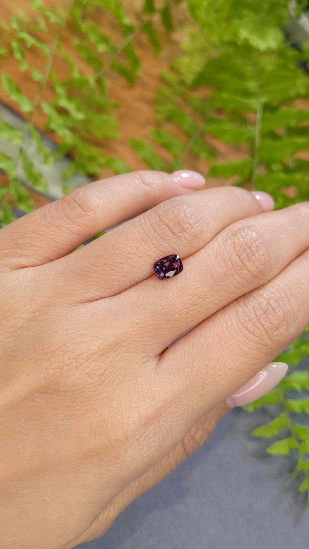1.22 Ct. Purple Spinel from Burma (Myanmar) Size Video