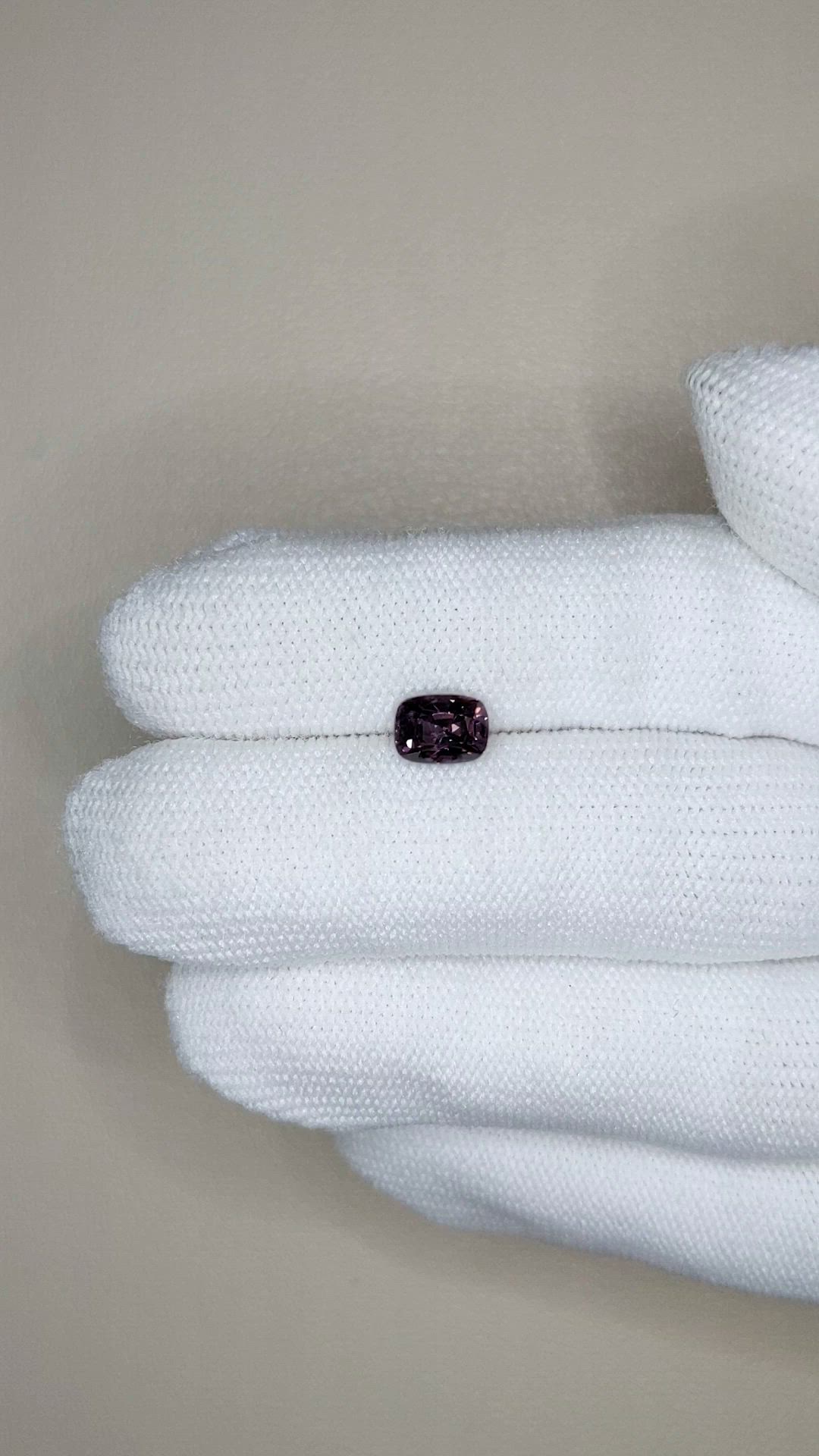 1.22 Ct. Purple Spinel from Burma (Myanmar) Size Video