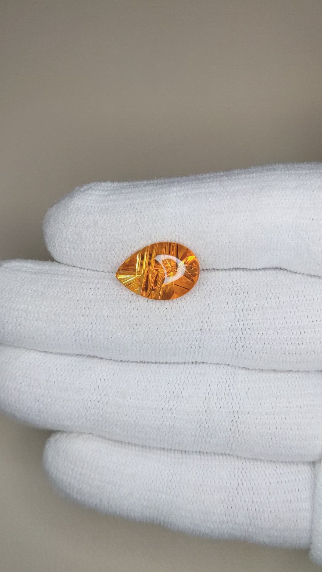 5.09 Ct. Orange Citrine from Brazil Size Video