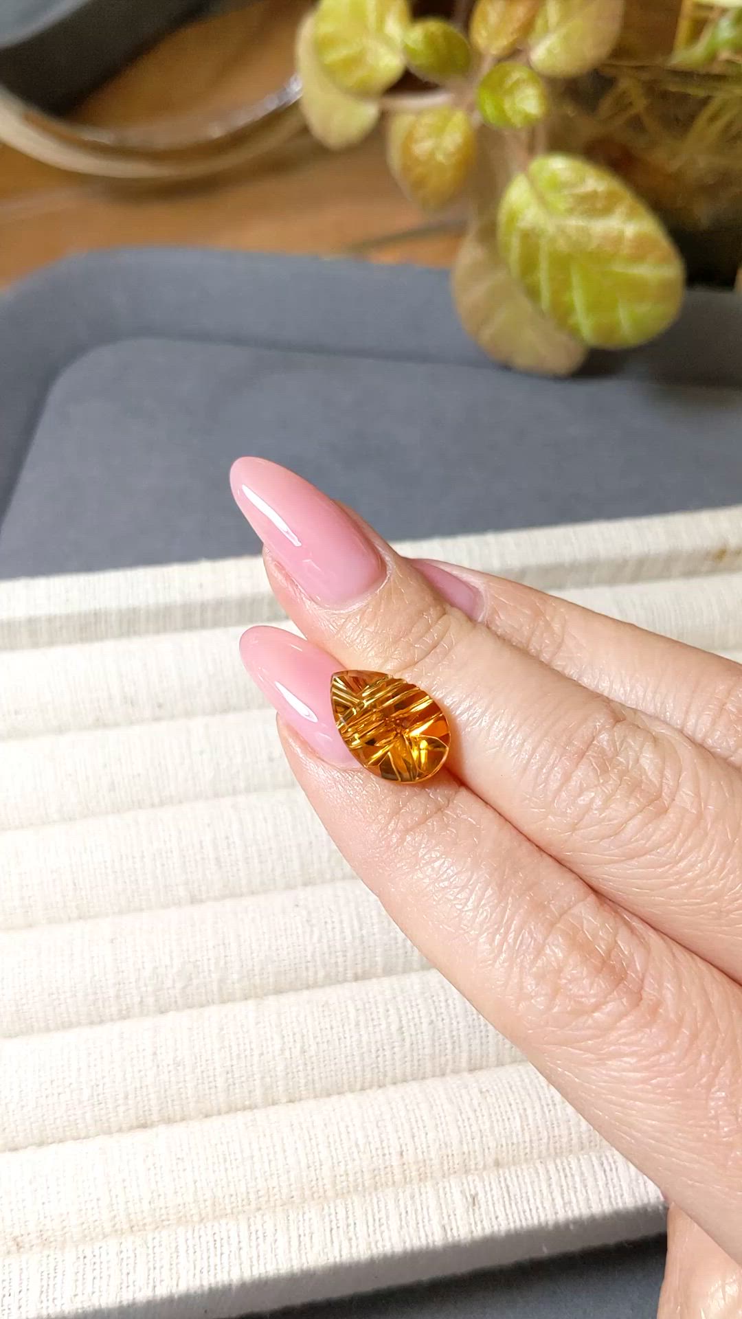 5.09 Ct. Orange Citrine from Brazil Size Video