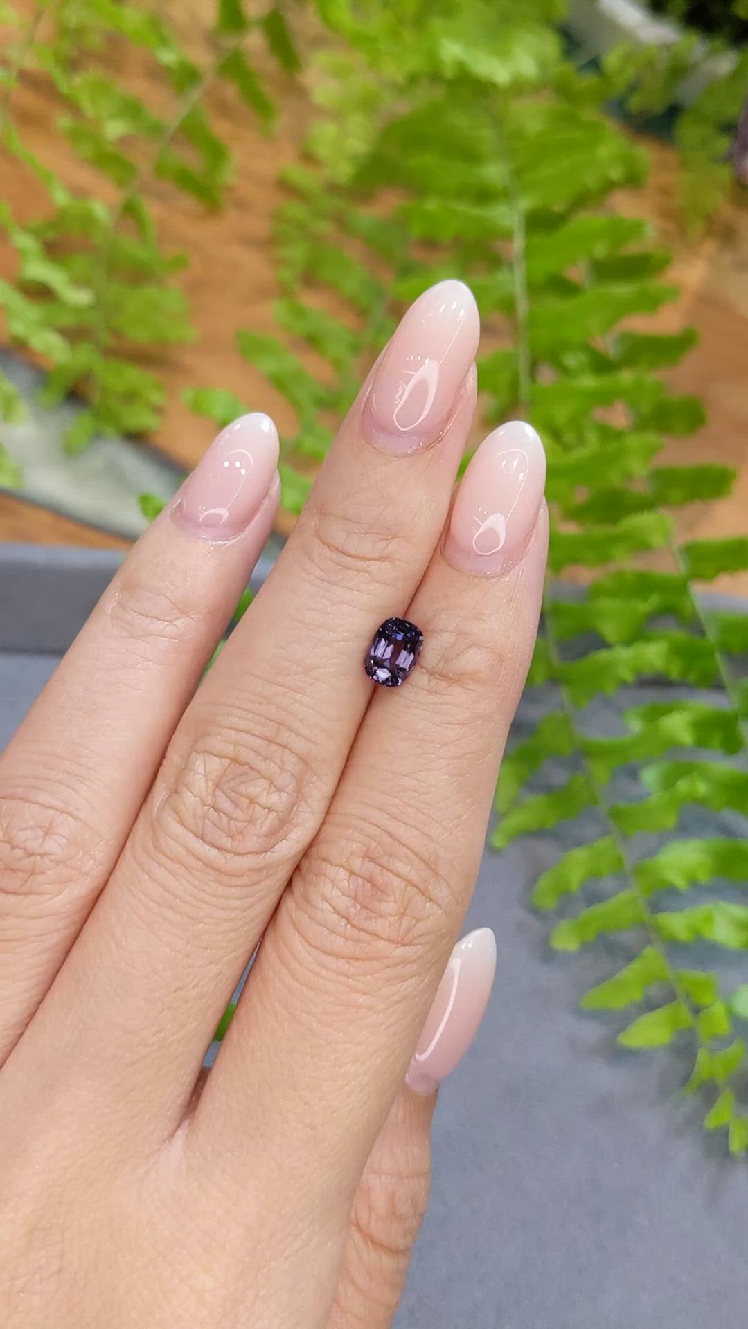 1.16 Ct. Purplish Grey Spinel from Burma (Myanmar) Size Video