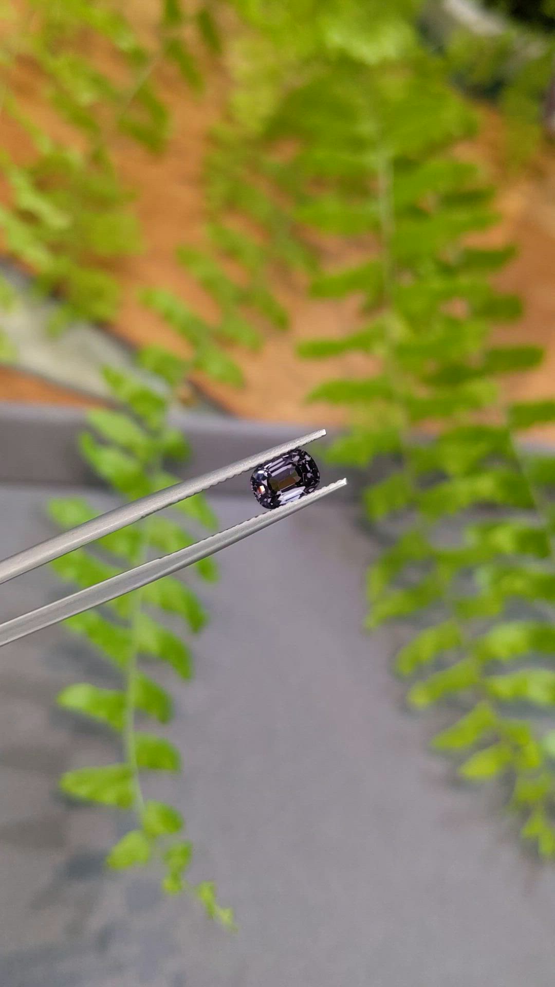 1.16 Ct. Purplish Grey Spinel from Burma (Myanmar) Size Video
