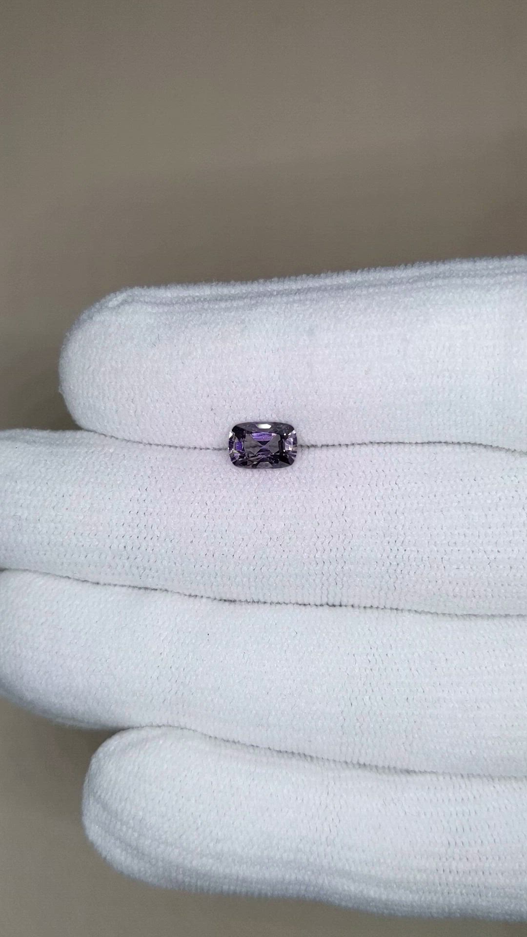 1.10 Ct. Purplish Grey Spinel from Burma (Myanmar) Size Video
