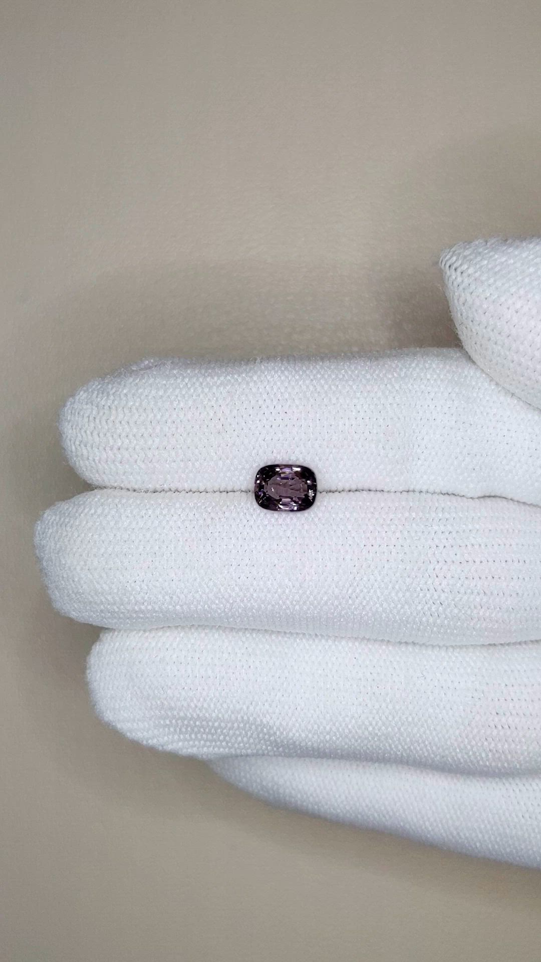 1.35 Ct. Purplish Grey Spinel from Burma (Myanmar) Size Video