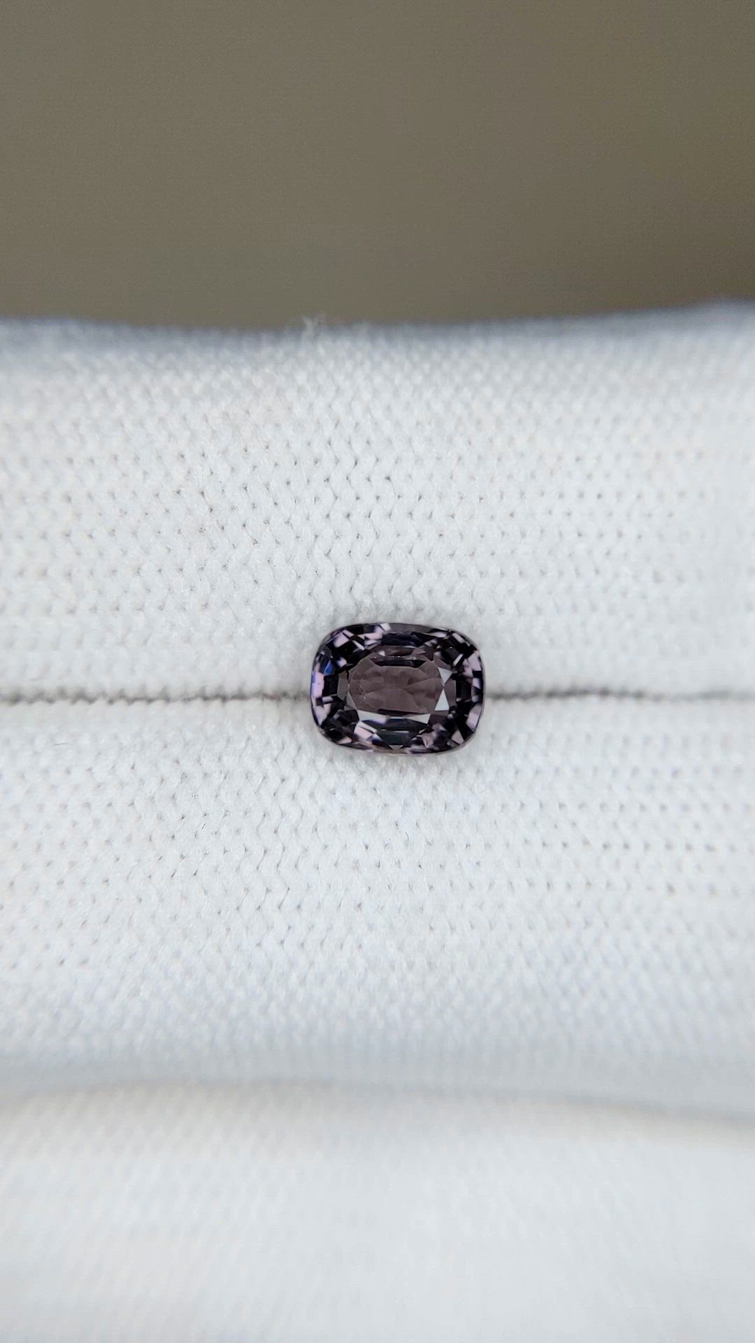 1.35 Ct. Purplish Grey Spinel from Burma (Myanmar) Size Video