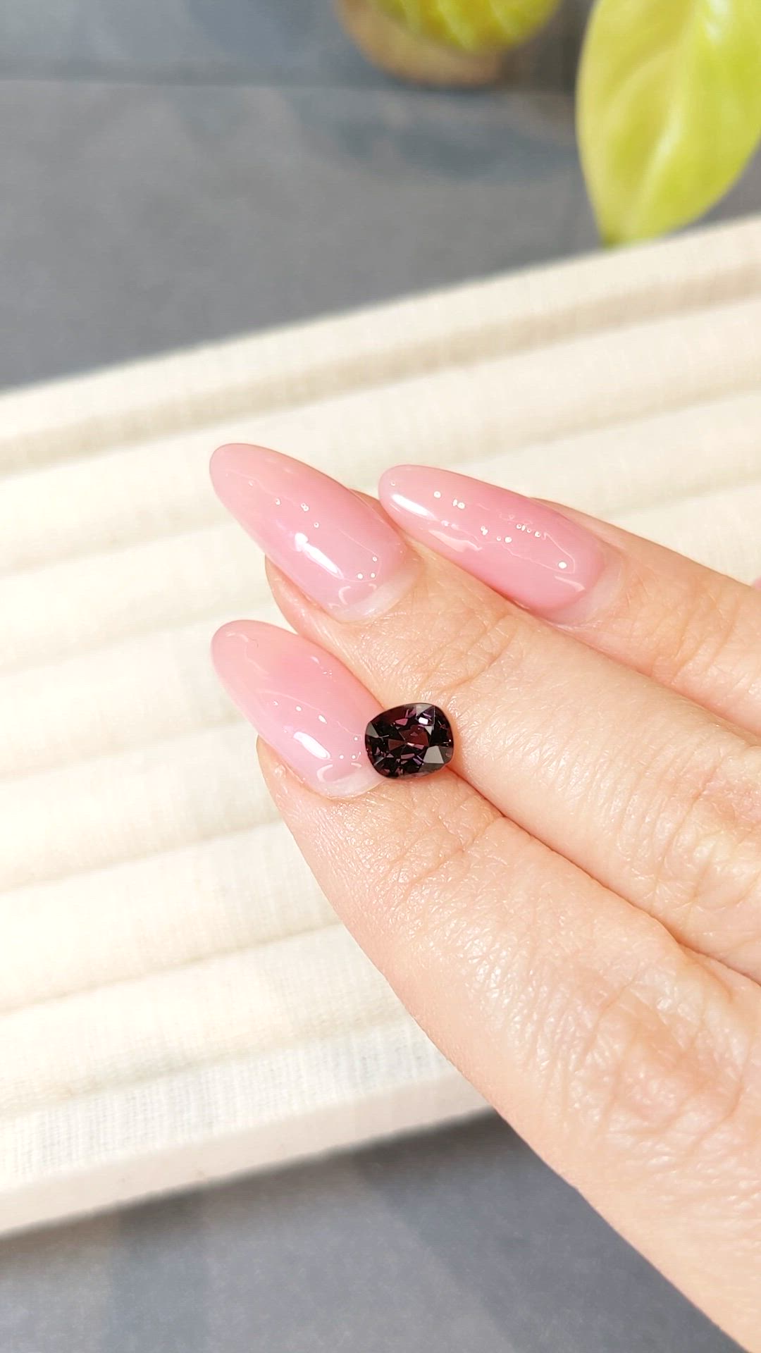 1.33 Ct. Pinkish Purple Spinel from Burma (Myanmar) Size Video