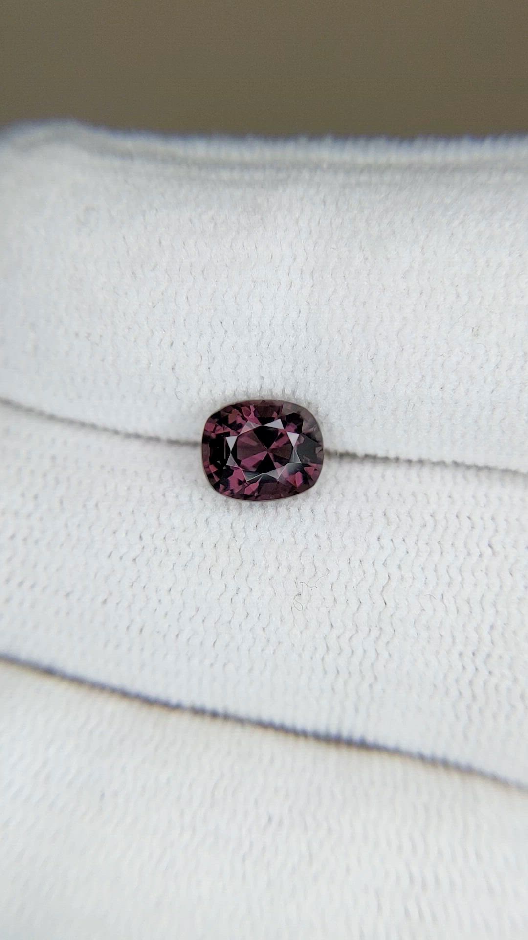 1.33 Ct. Pinkish Purple Spinel from Burma (Myanmar) Size Video