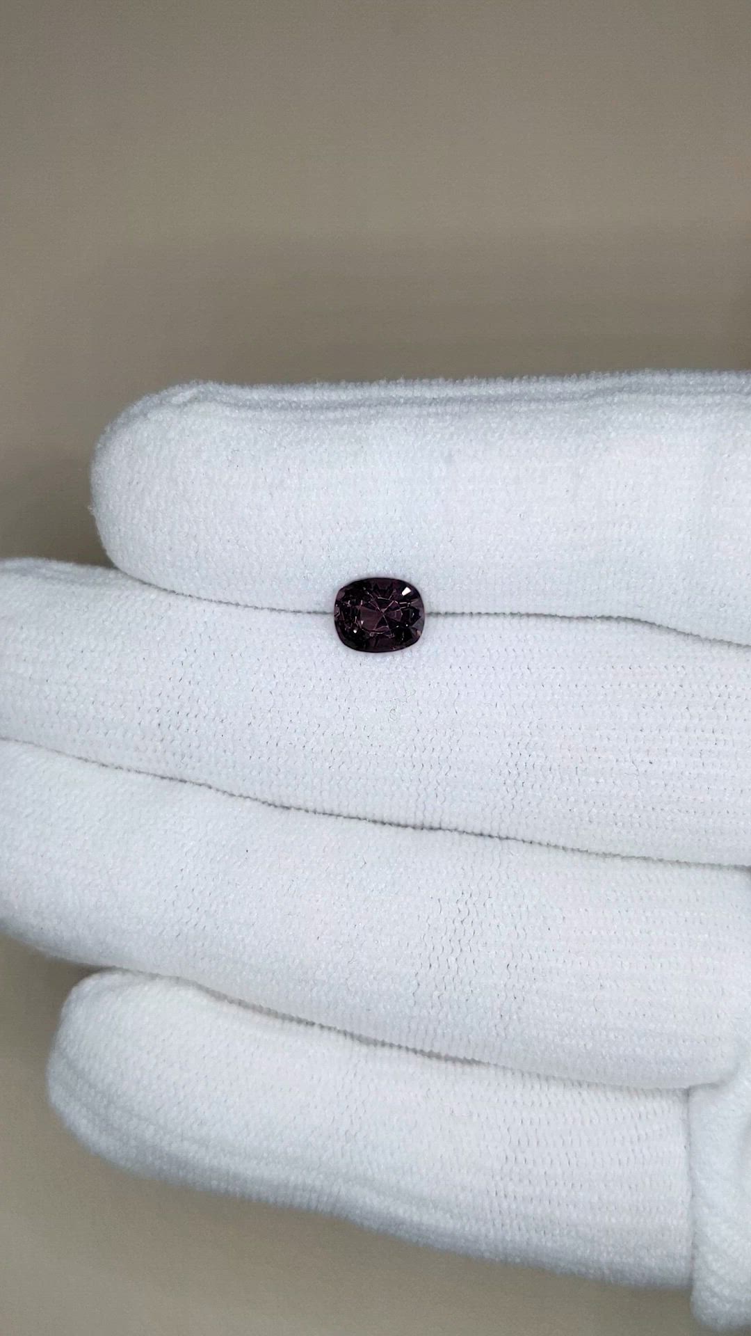 1.33 Ct. Pinkish Purple Spinel from Burma (Myanmar) Size Video