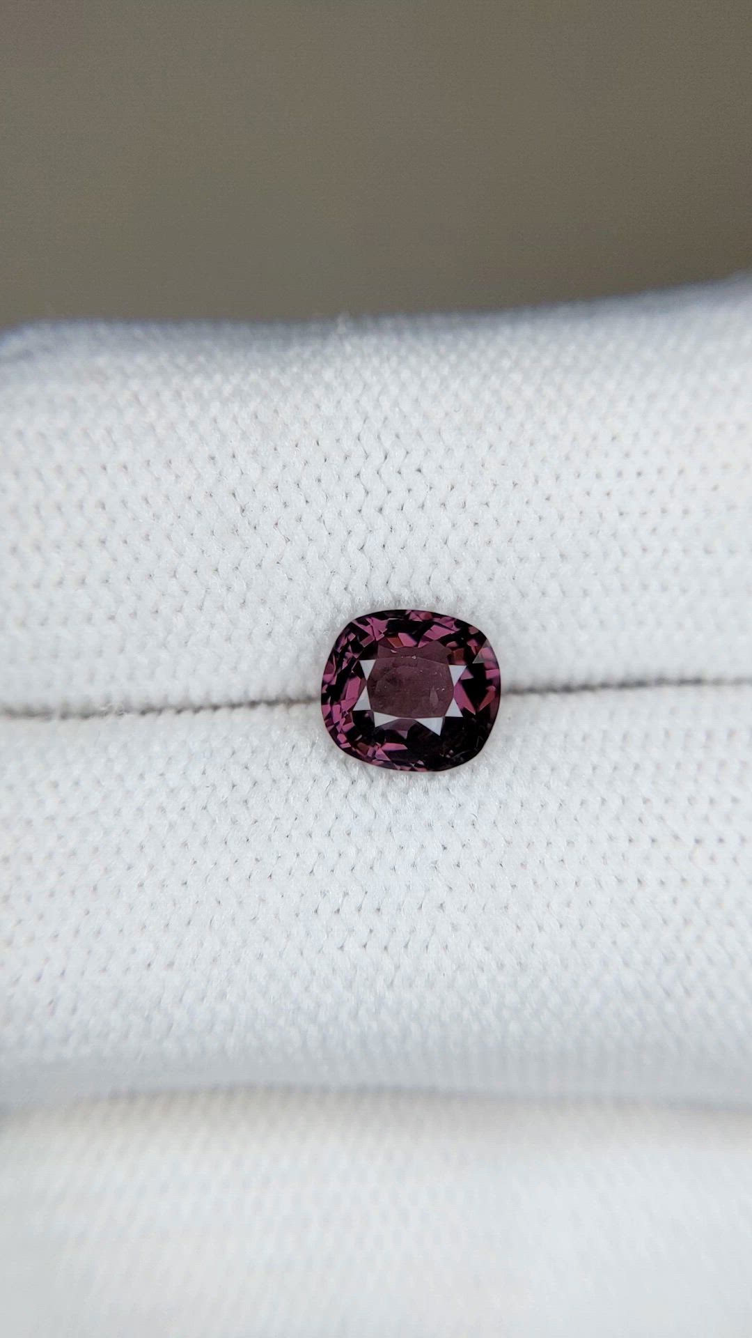 1.28 Ct. Pinkish Purple Spinel from Burma (Myanmar) Size Video