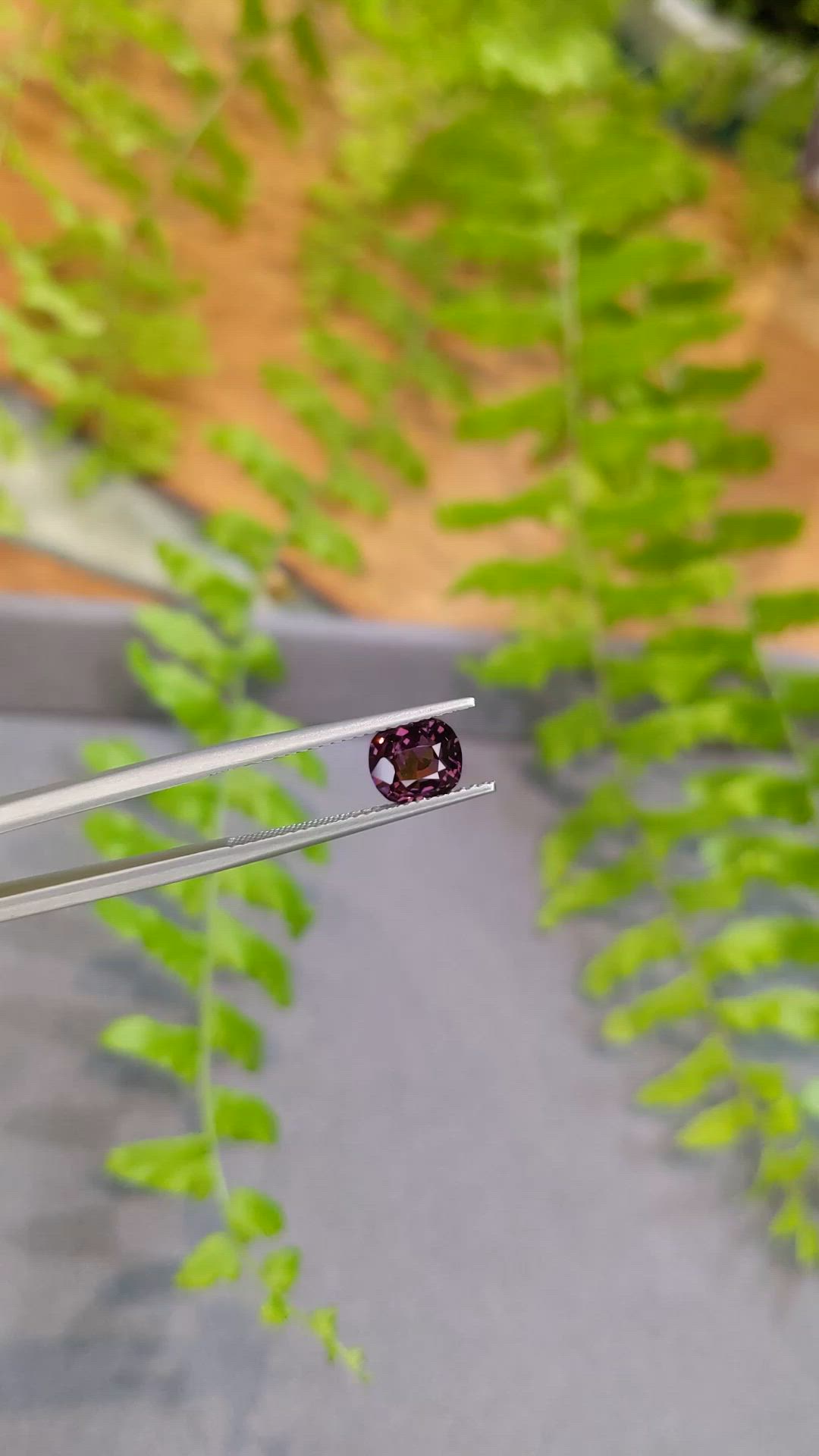 1.28 Ct. Pinkish Purple Spinel from Burma (Myanmar) Size Video