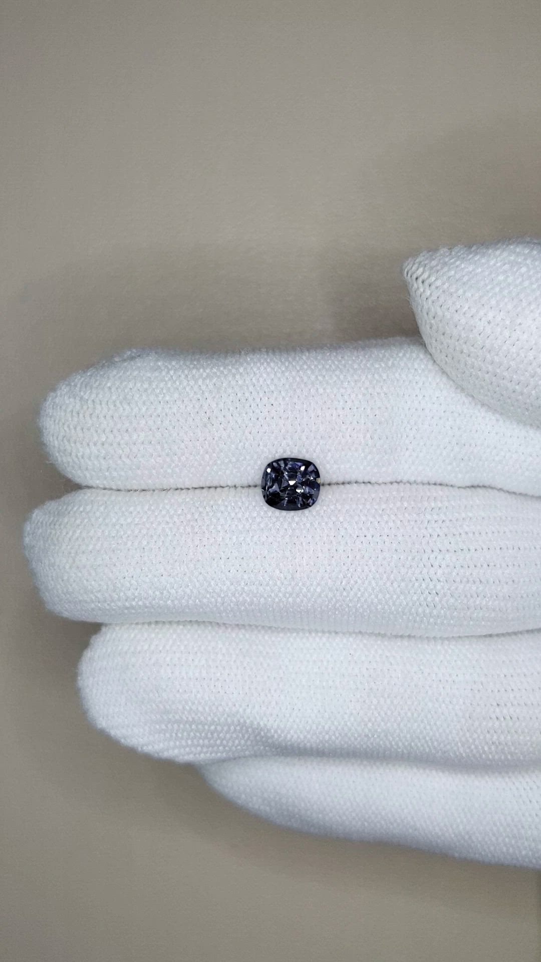 1.02 Ct. Bluish Purple Spinel from Burma (Myanmar) Size Video