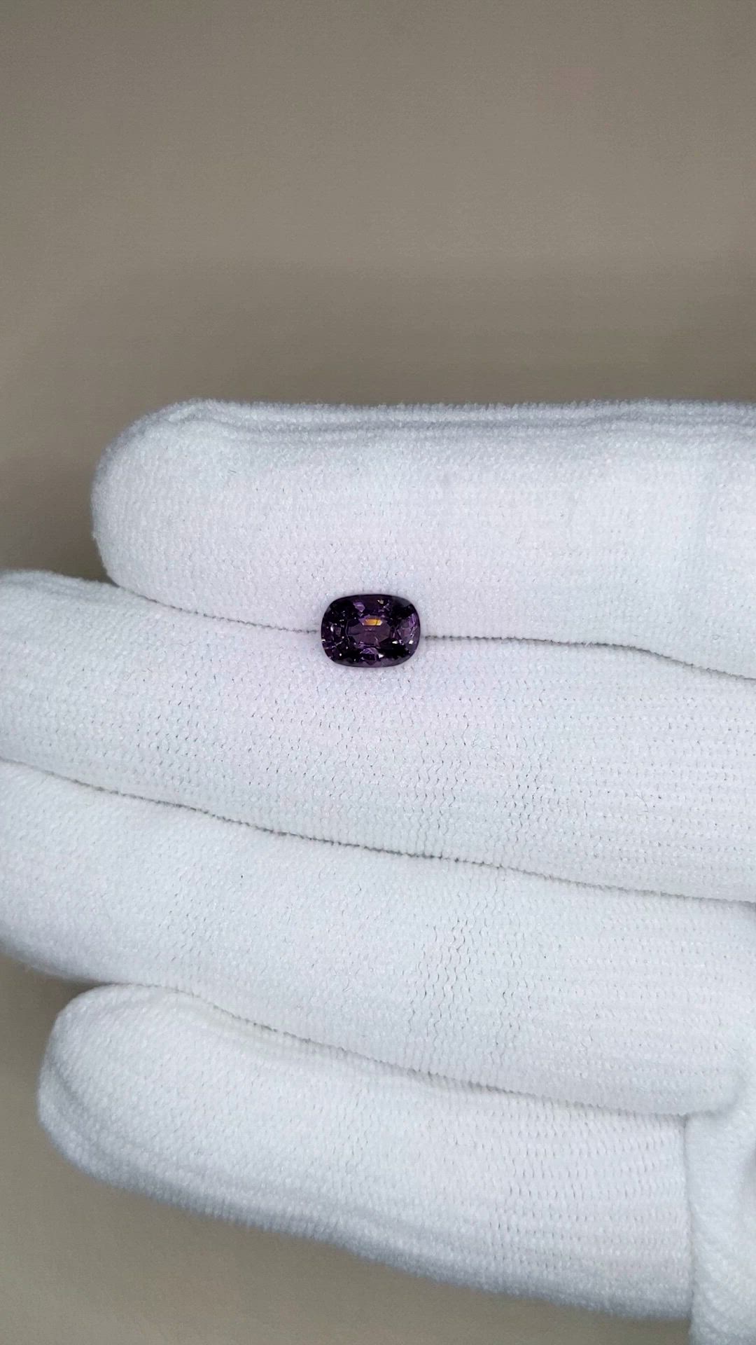 1.52 Ct. Pinkish Purple Spinel from Burma (Myanmar) Size Video