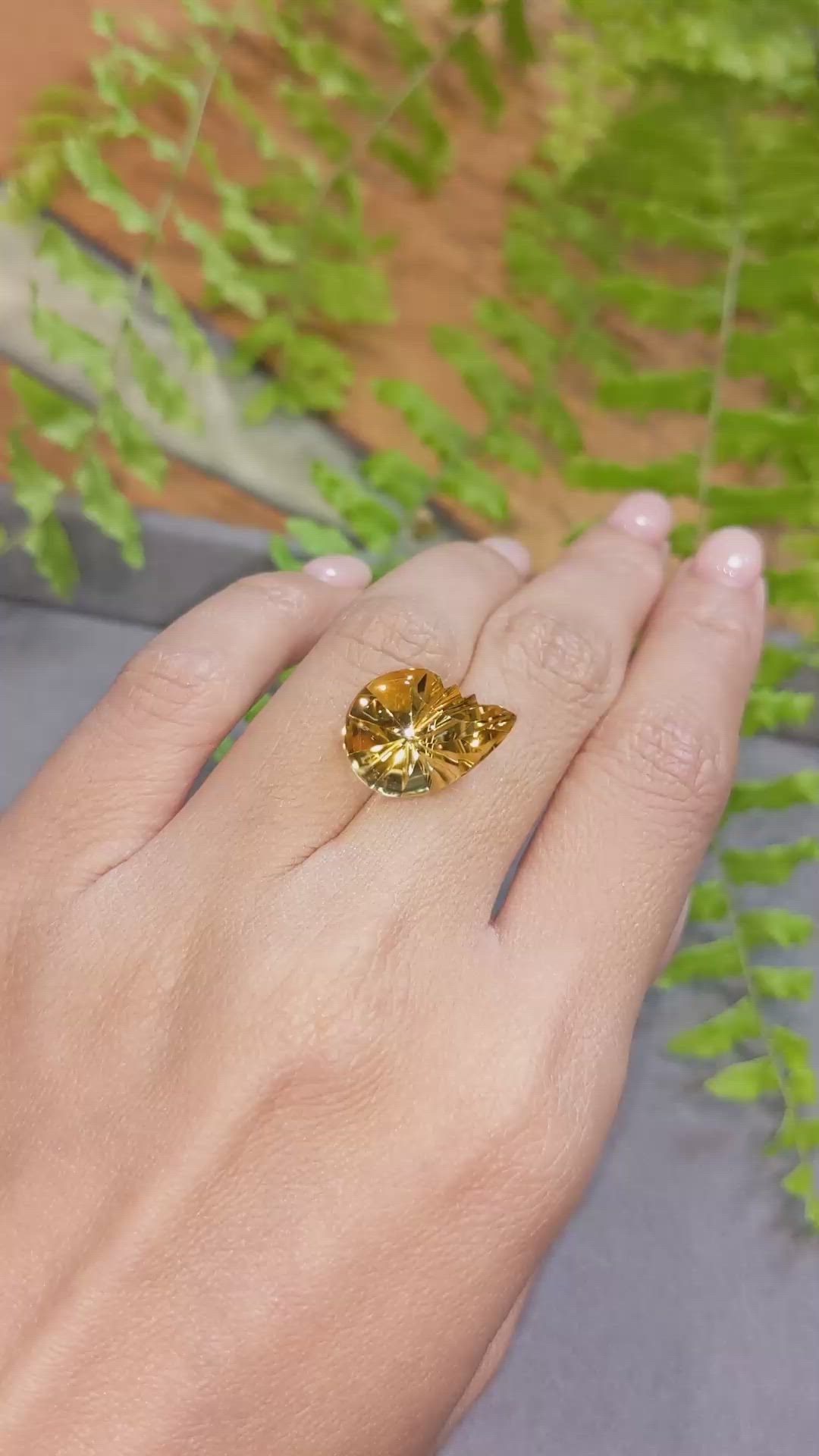 8.45 Ct. Orangish Yellow Citrine from Brazil Size Video