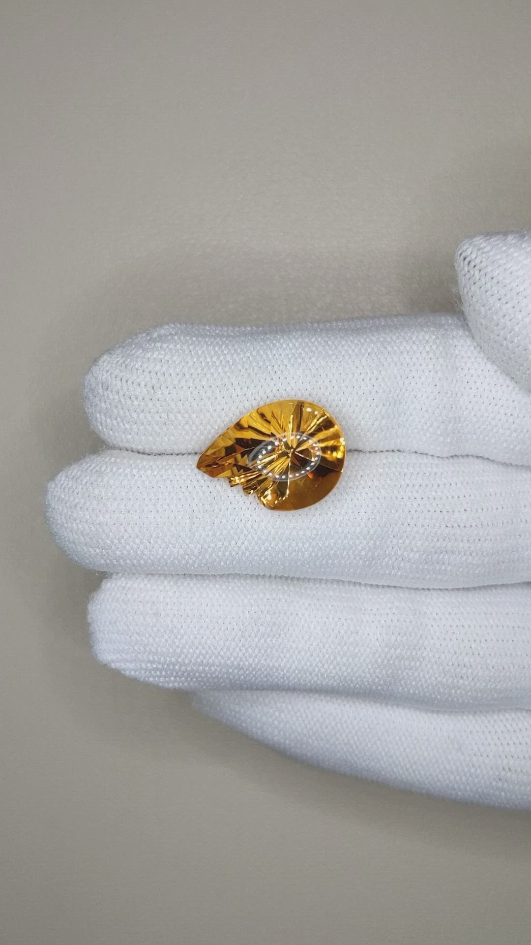 8.45 Ct. Orangish Yellow Citrine from Brazil Size Video