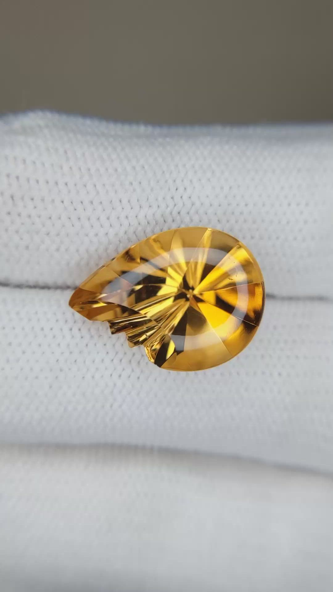 8.45 Ct. Orangish Yellow Citrine from Brazil Size Video