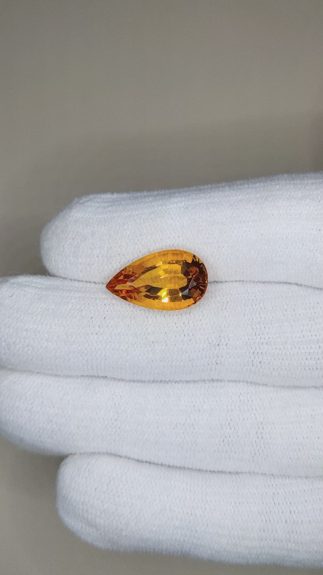 6.72 Ct. Yellowish Orange Citrine from Brazil Size Video