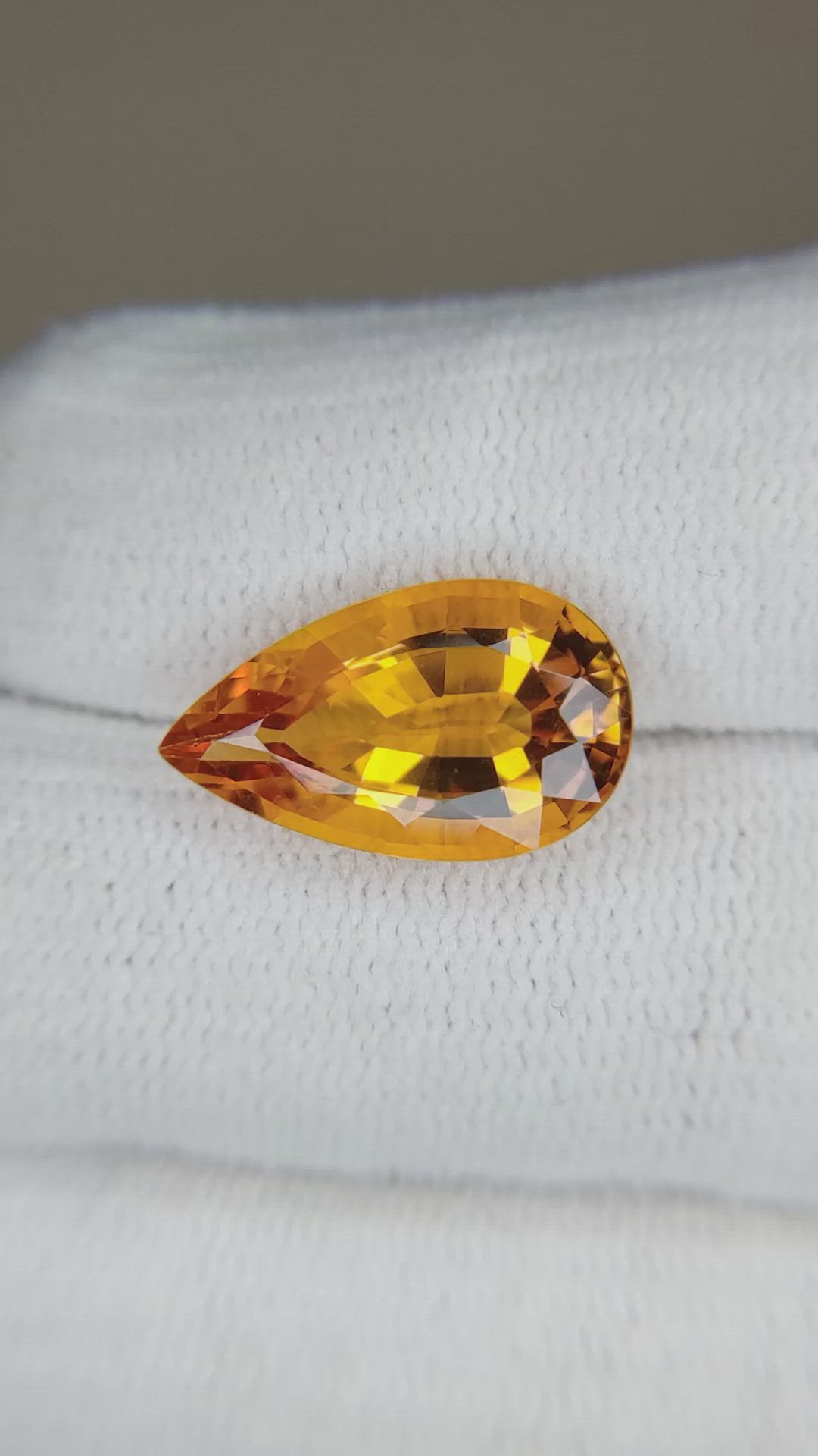 6.72 Ct. Yellowish Orange Citrine from Brazil Size Video