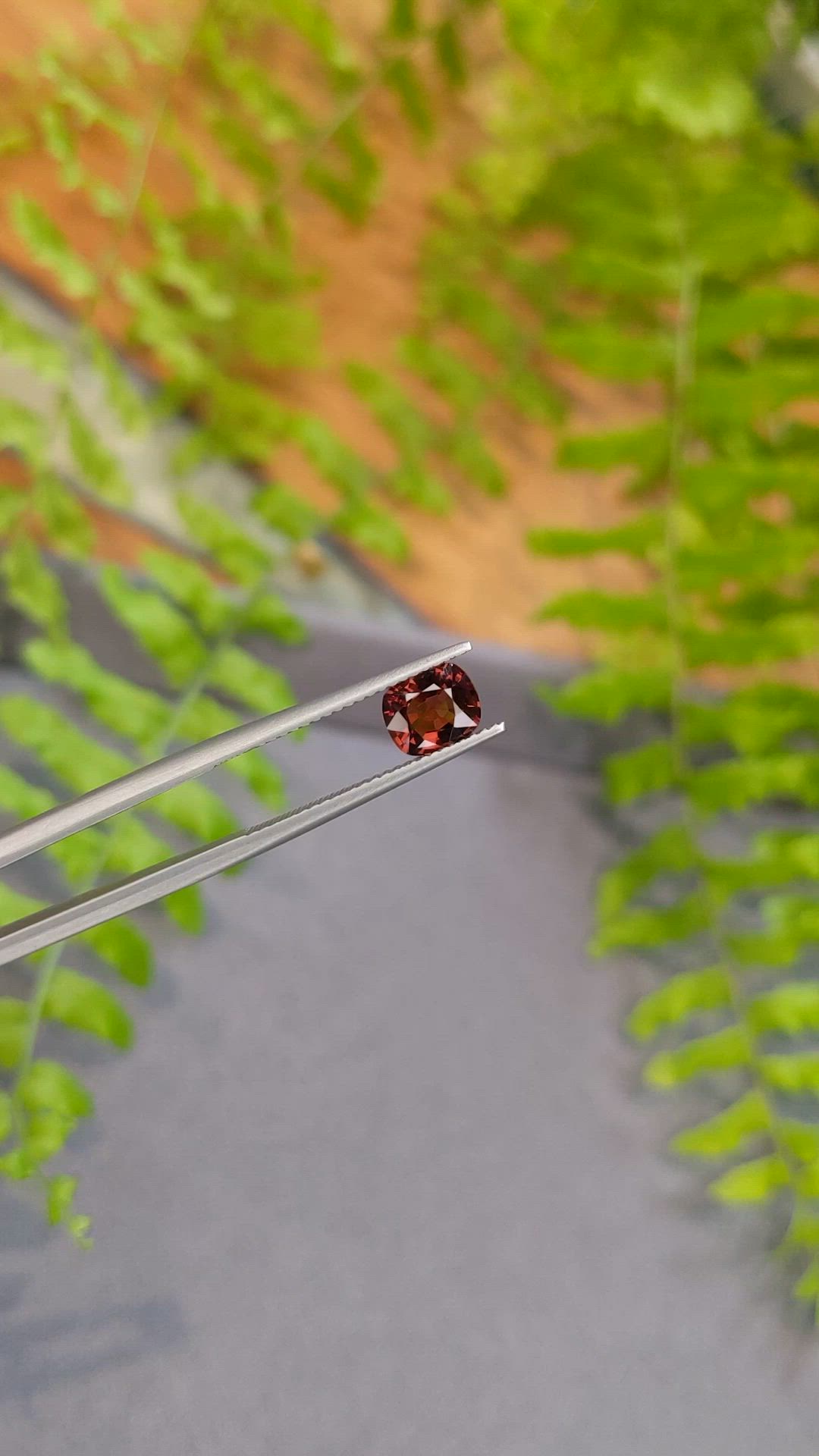 1.16 Ct. Brownish Orange Spinel from Burma (Myanmar) Size Video