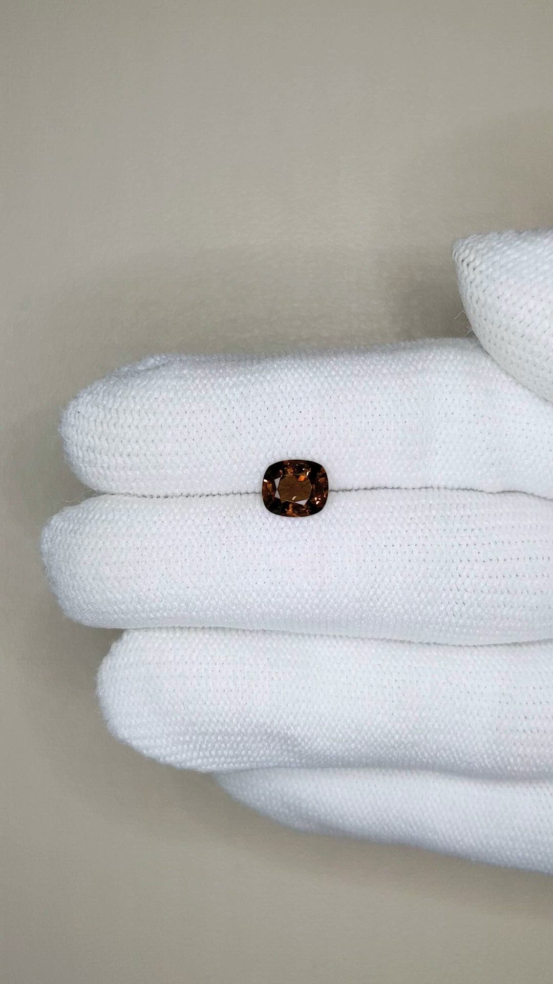 1.16 Ct. Brownish Orange Spinel from Burma (Myanmar) Size Video