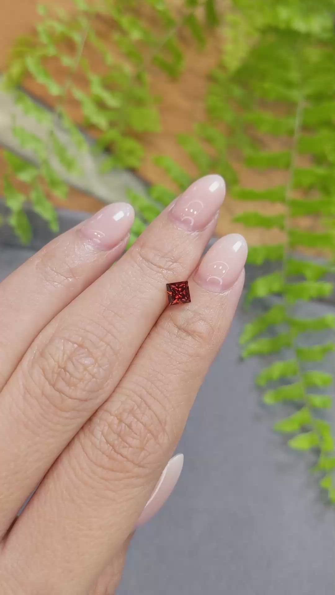 0.65 Ct. Madeira (Reddish Orange) Citrine from Brazil Size Video