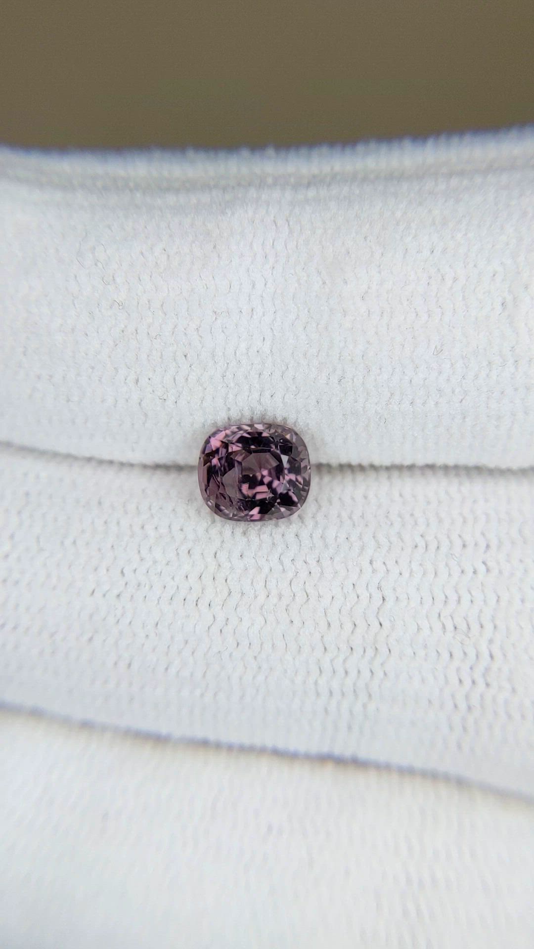 1.17 Ct. Pinkish Purple Spinel from Burma (Myanmar) Size Video