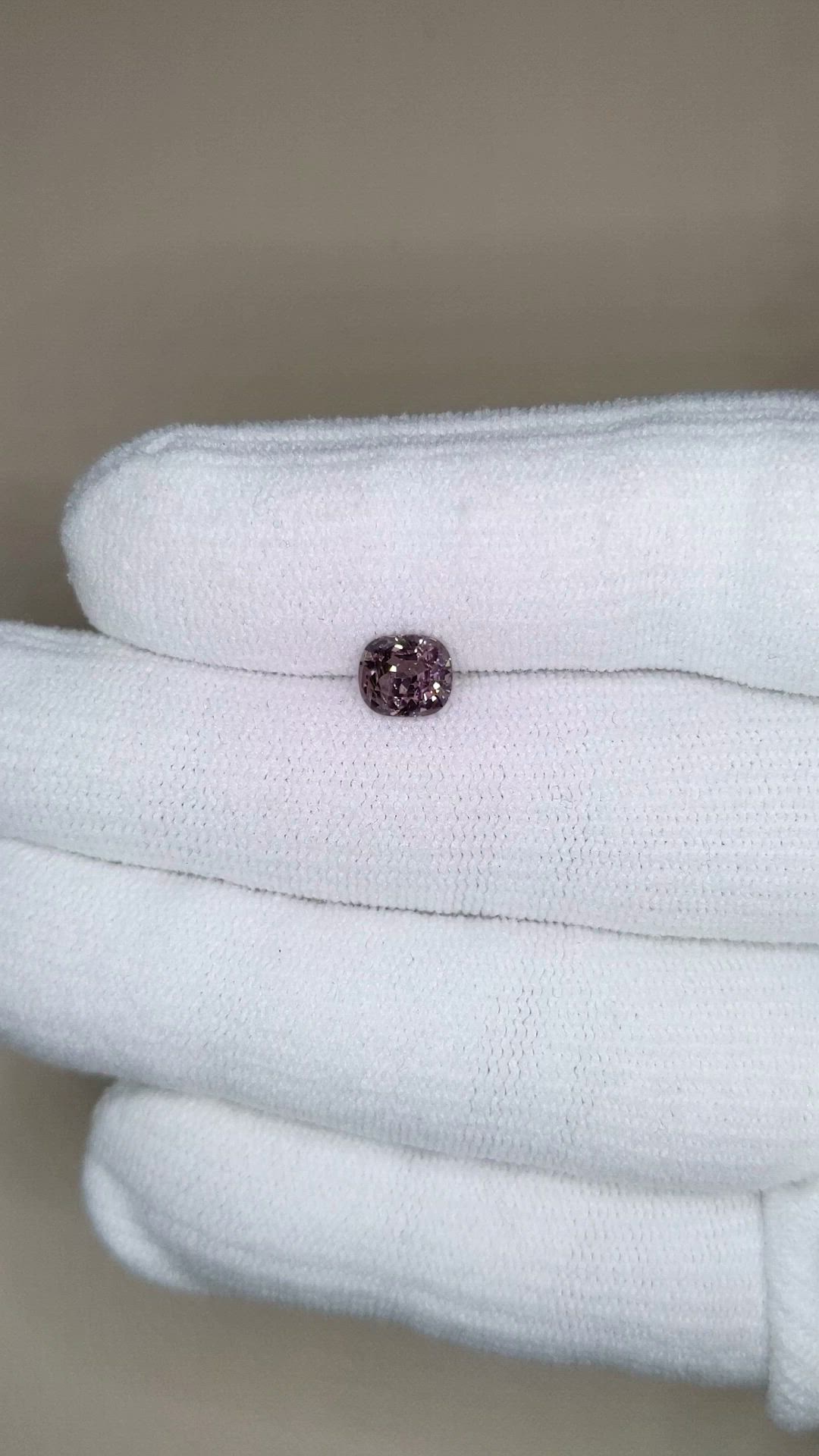 1.17 Ct. Pinkish Purple Spinel from Burma (Myanmar) Size Video