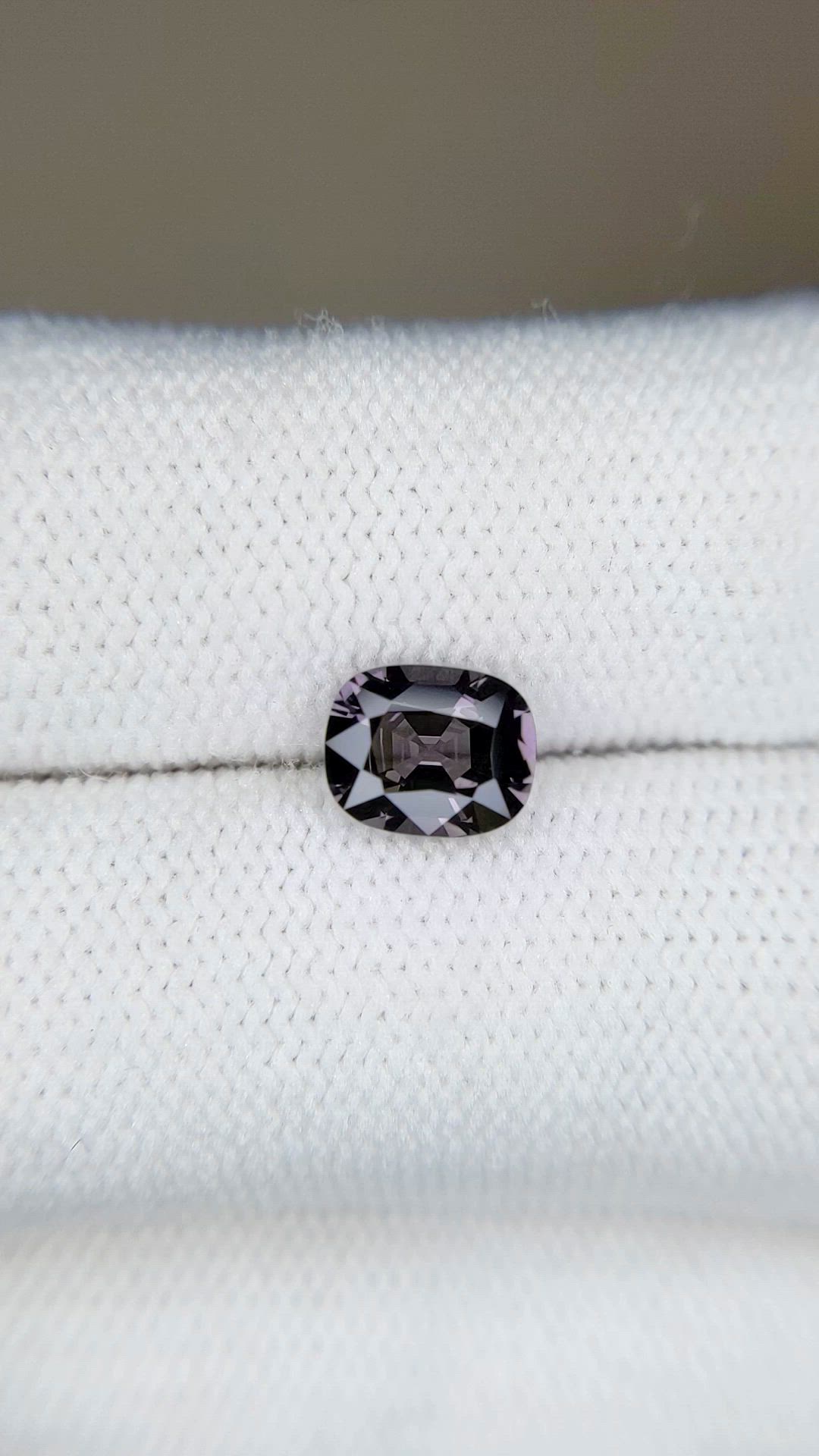 1.20 Ct. Purplish Grey Spinel from Burma (Myanmar) Size Video
