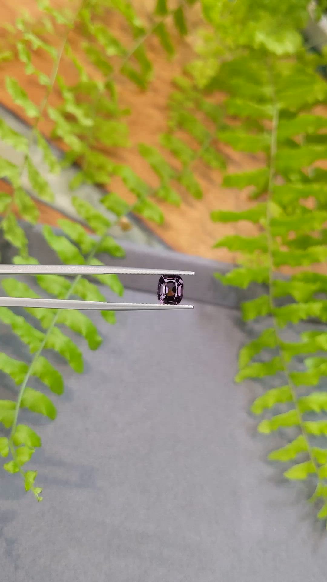 1.20 Ct. Purplish Grey Spinel from Burma (Myanmar) Size Video