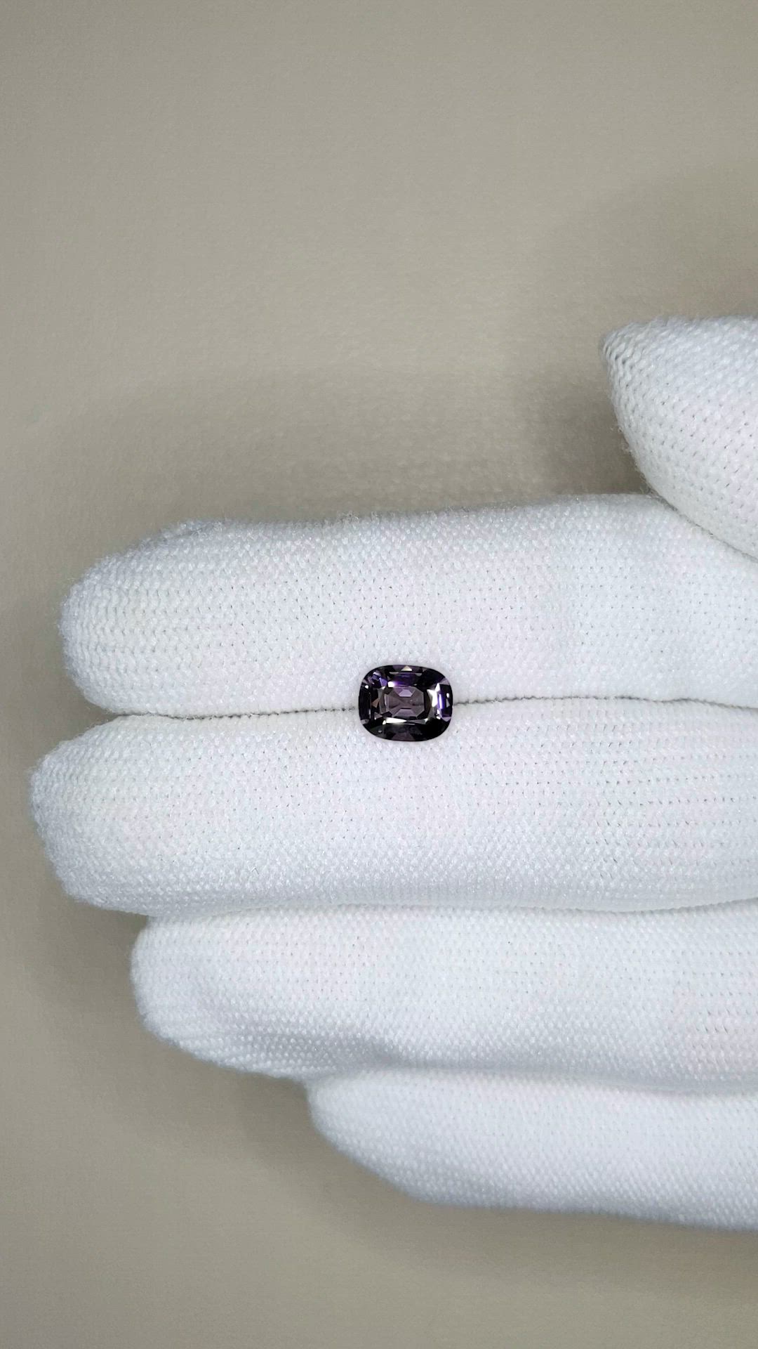 1.20 Ct. Purplish Grey Spinel from Burma (Myanmar) Size Video