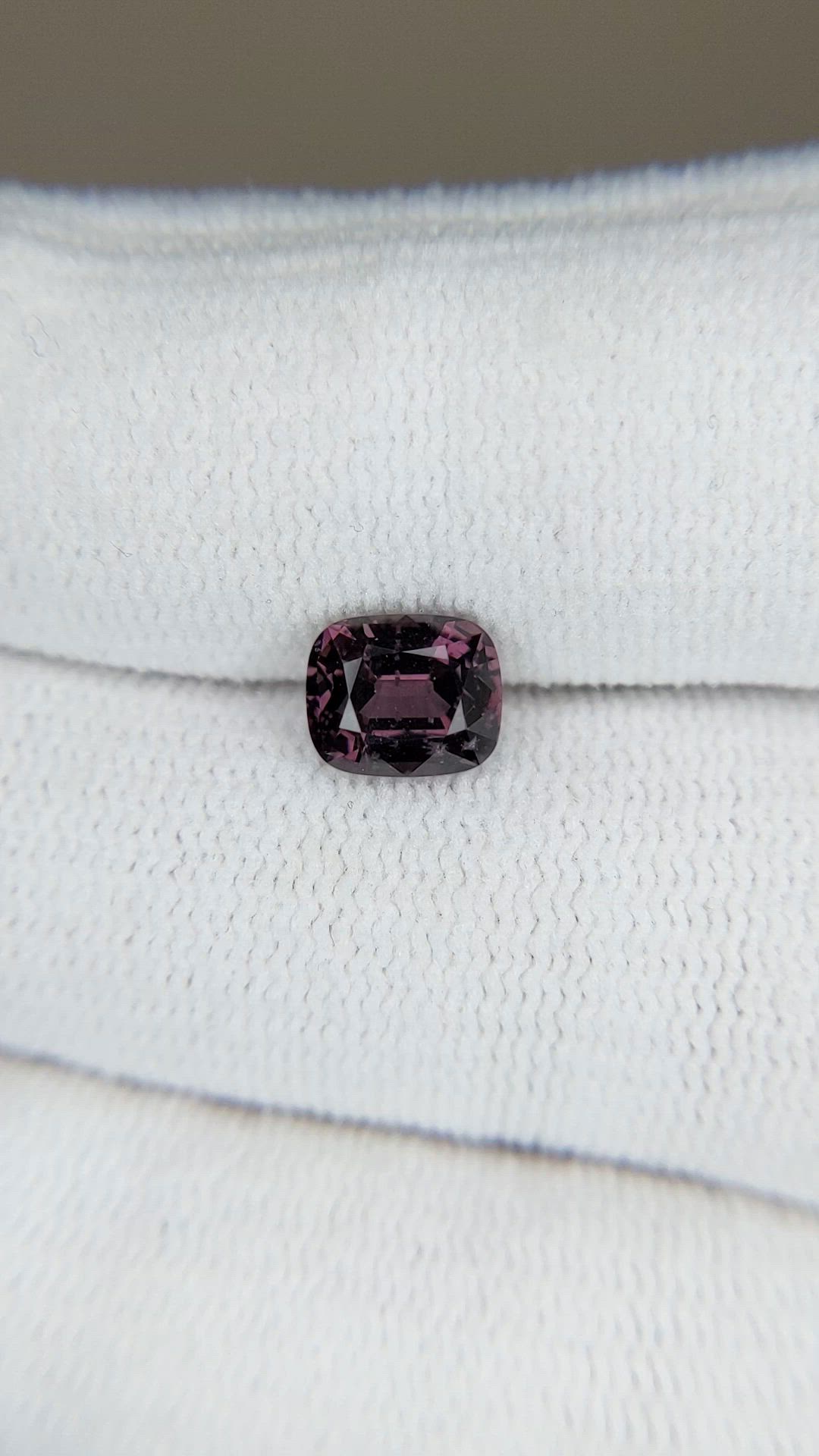 1.53 Ct. Pinkish Purple Spinel from Burma (Myanmar) Size Video