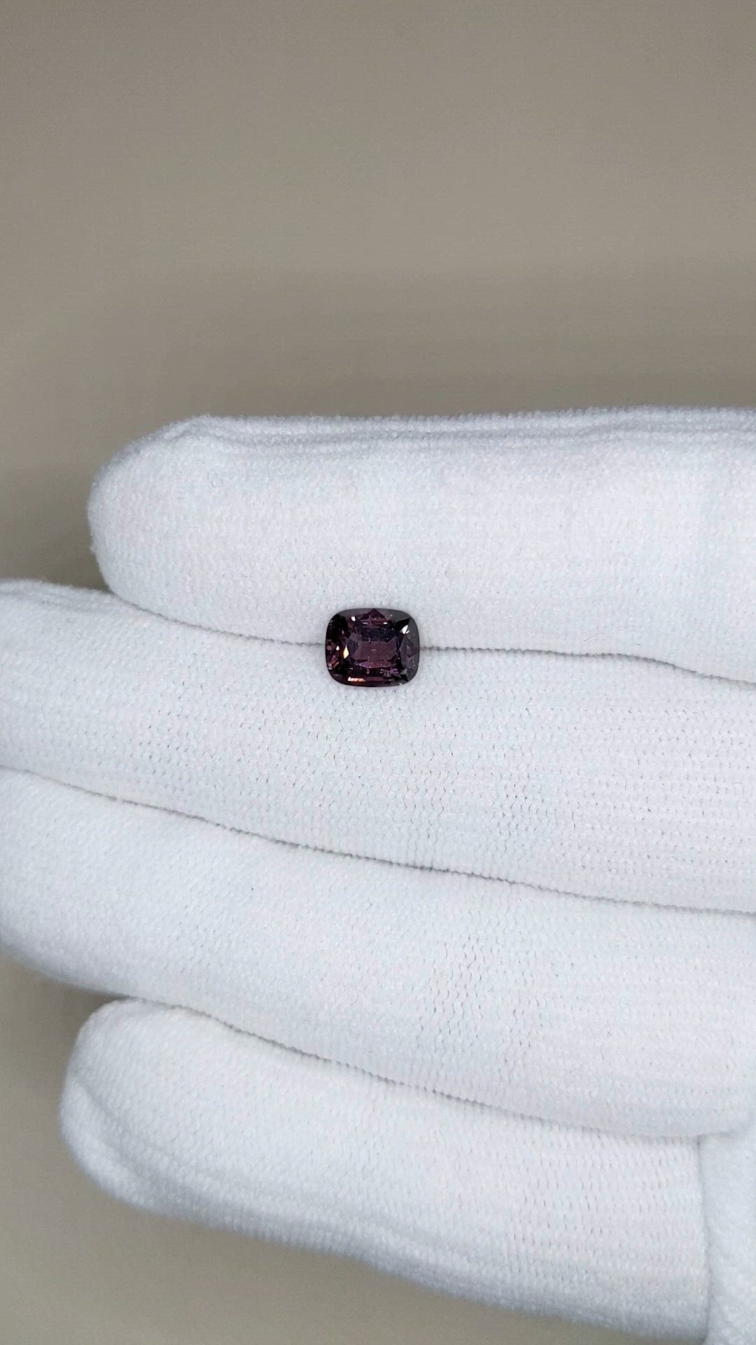 1.53 Ct. Pinkish Purple Spinel from Burma (Myanmar) Size Video