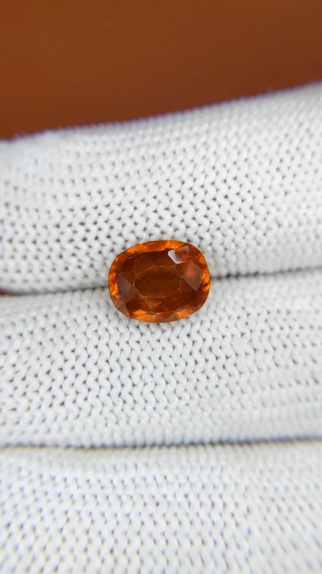 3.17 Ct. Orange Hessonite Garnet from Madagascar Size Video