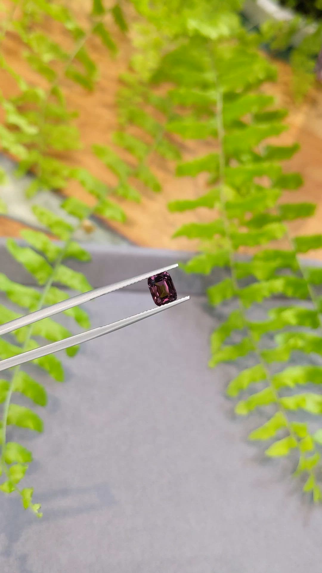 1.30 Ct. Pinkish Purple Spinel from Burma (Myanmar) Size Video