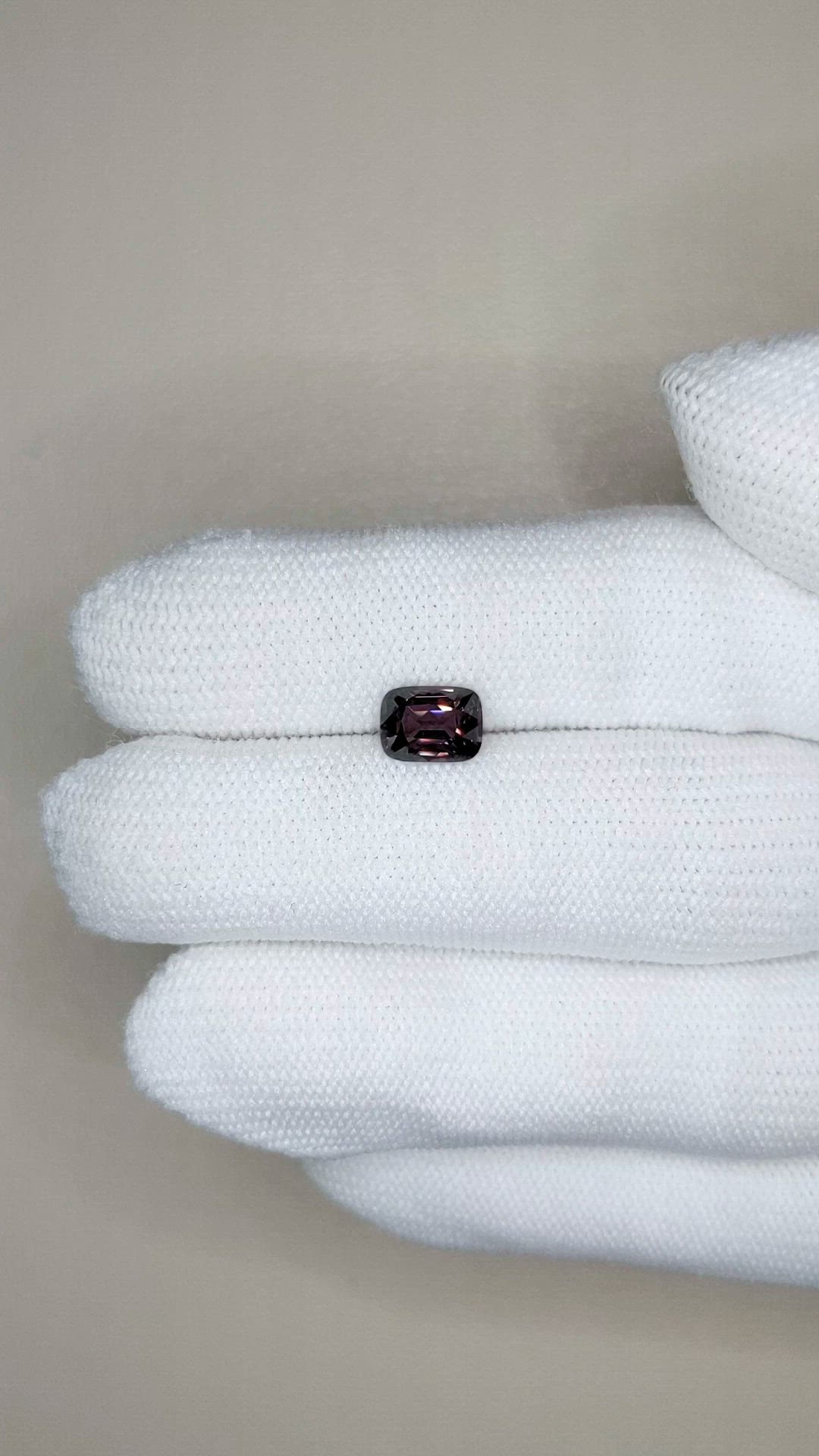 1.30 Ct. Pinkish Purple Spinel from Burma (Myanmar) Size Video