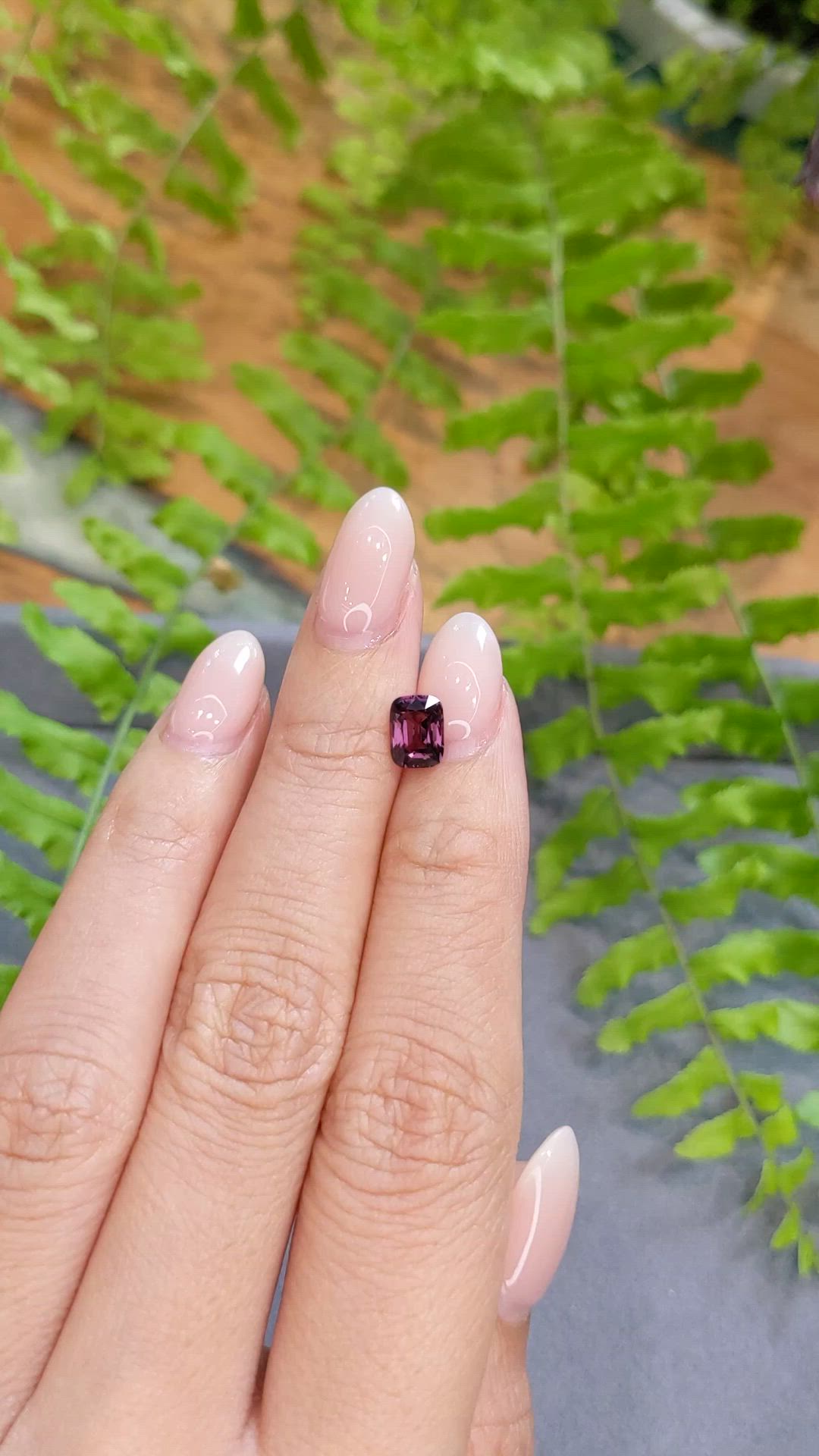1.30 Ct. Pinkish Purple Spinel from Burma (Myanmar) Size Video