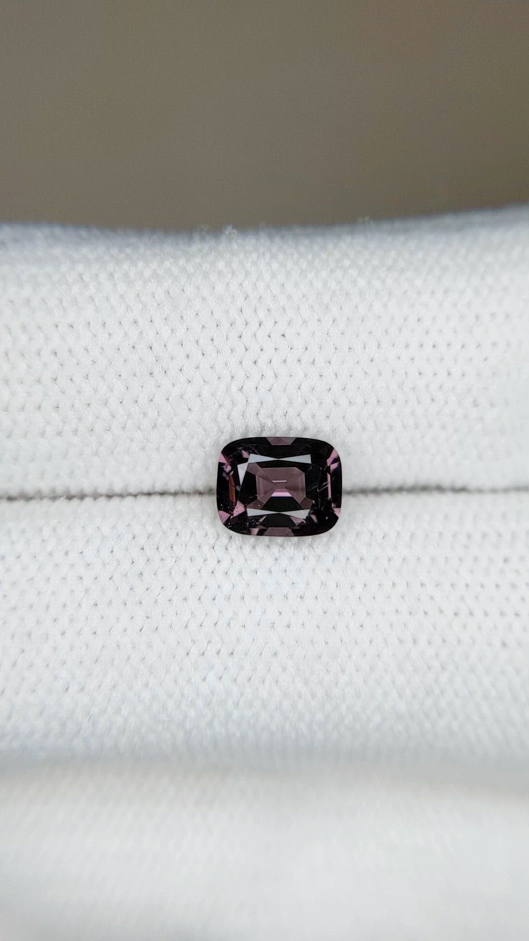 1.25 Ct. Pinkish Purple Spinel from Burma (Myanmar) Size Video