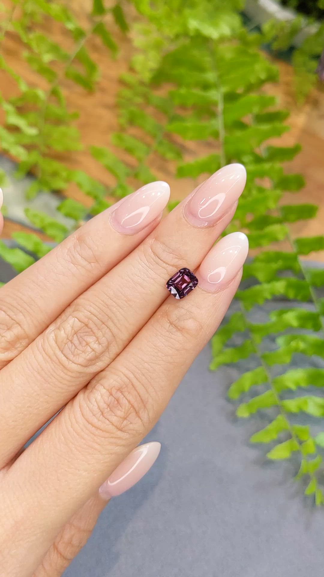 1.25 Ct. Pinkish Purple Spinel from Burma (Myanmar) Size Video