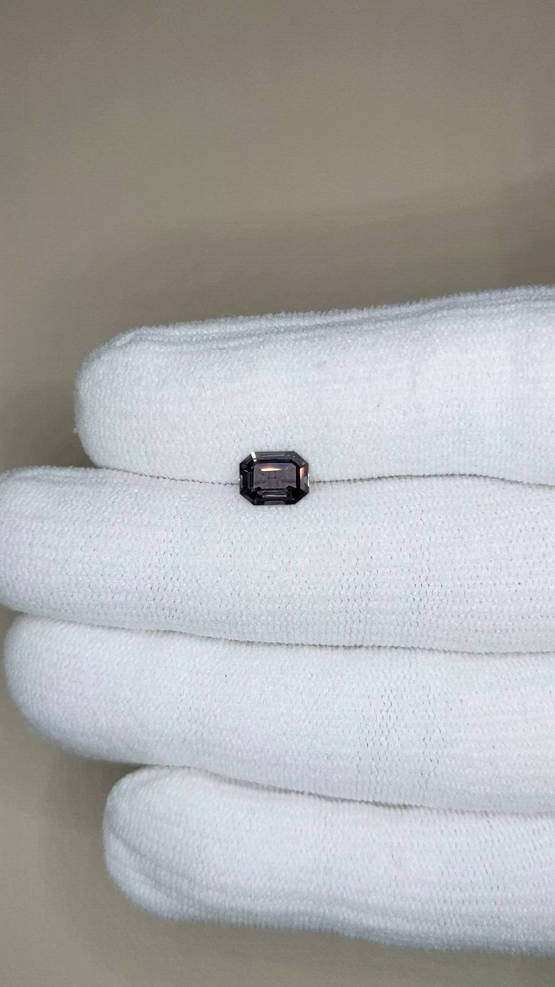 1.21 Ct. Purplish Grey Spinel from Burma (Myanmar) Size Video