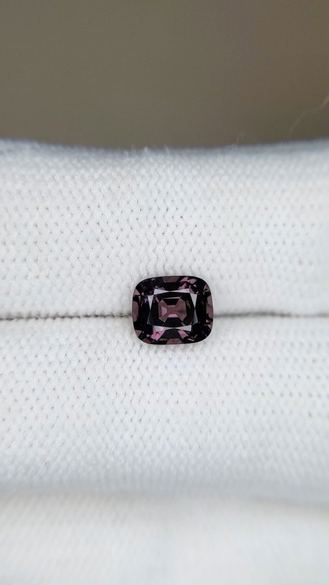 1.39 Ct. Pinkish Purple Spinel from Burma (Myanmar) Size Video
