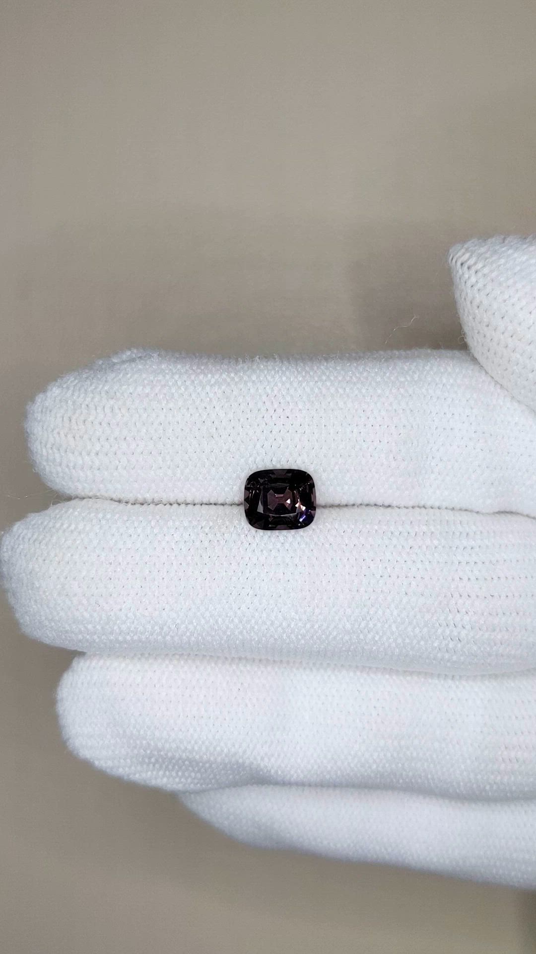 1.39 Ct. Pinkish Purple Spinel from Burma (Myanmar) Size Video