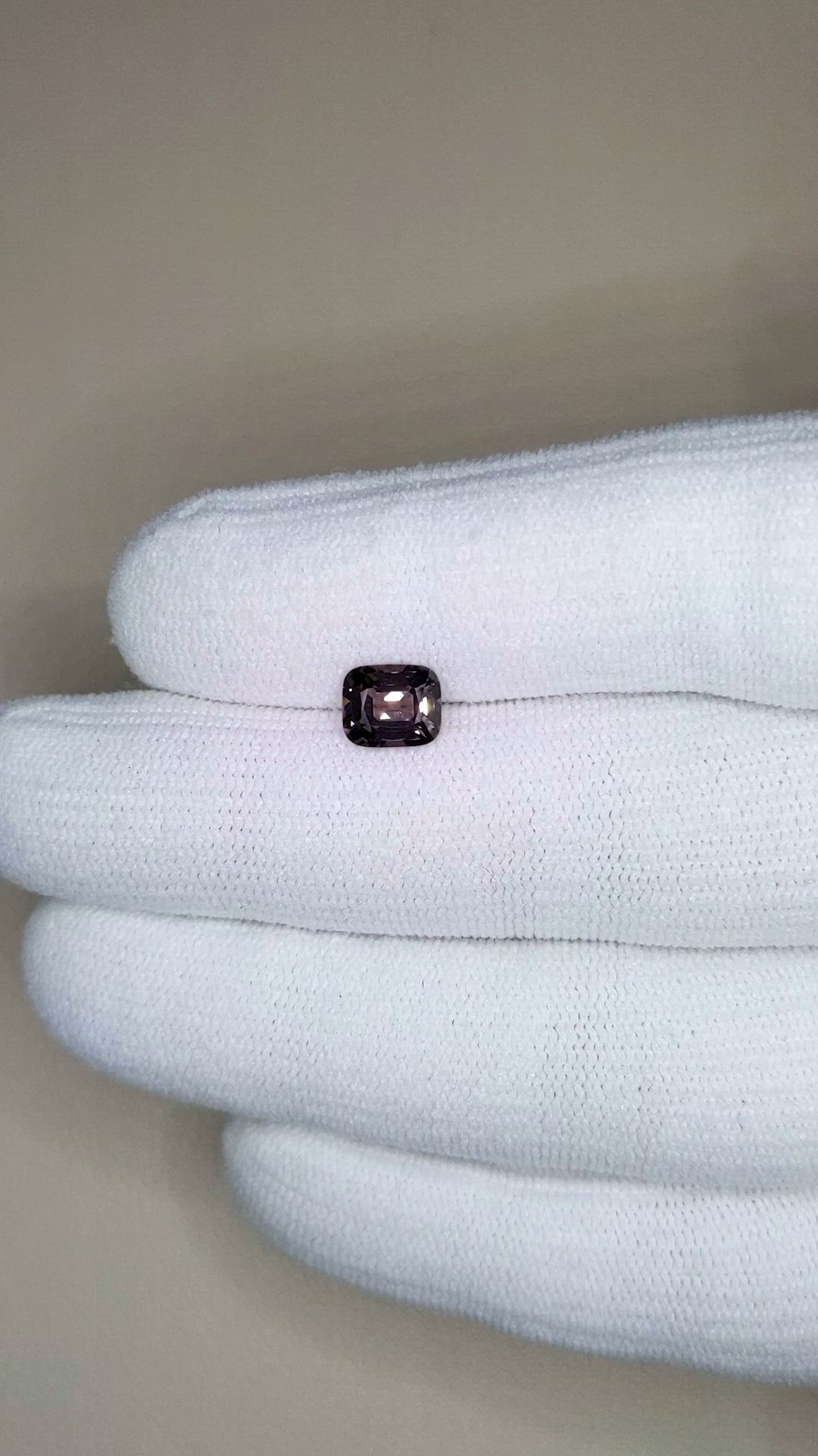 1.41 Ct. Pinkish Purple Spinel from Burma (Myanmar) Size Video