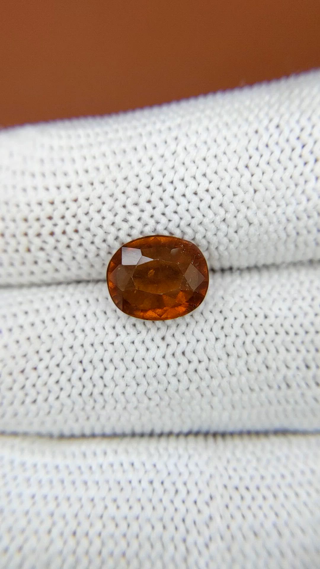 3.10 Ct. Orange Hessonite Garnet from Madagascar Size Video