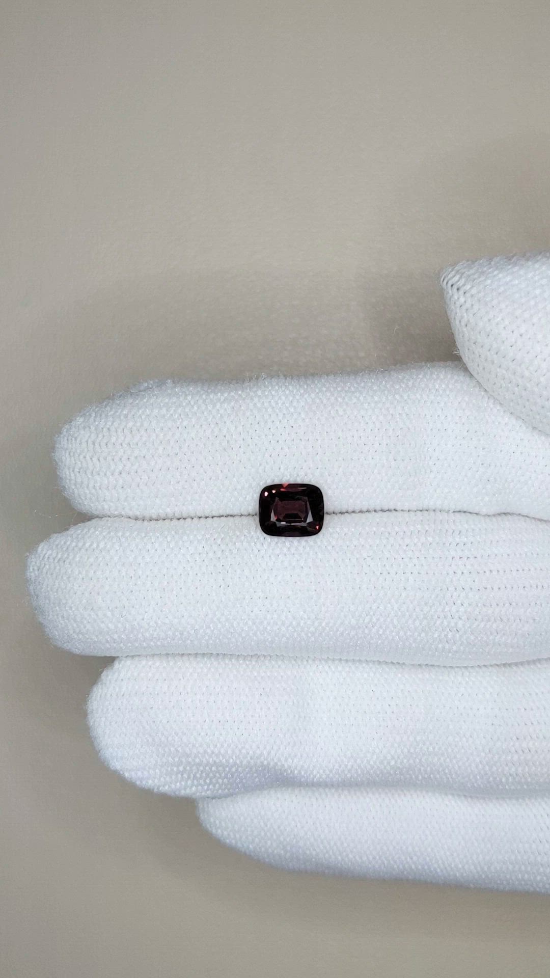1.22 Ct. Pinkish Purple Spinel from Burma (Myanmar) Size Video