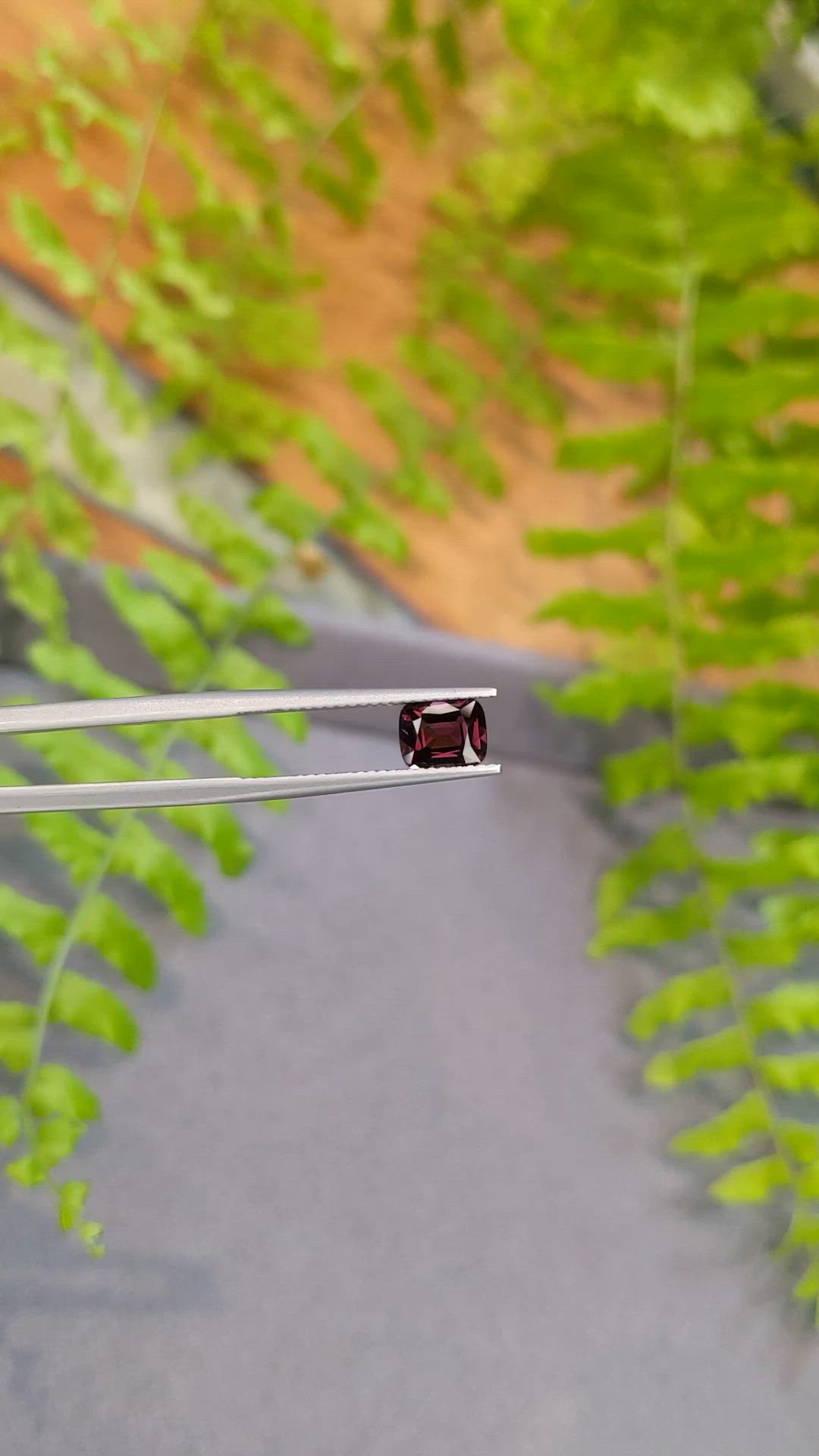 1.22 Ct. Pinkish Purple Spinel from Burma (Myanmar) Size Video