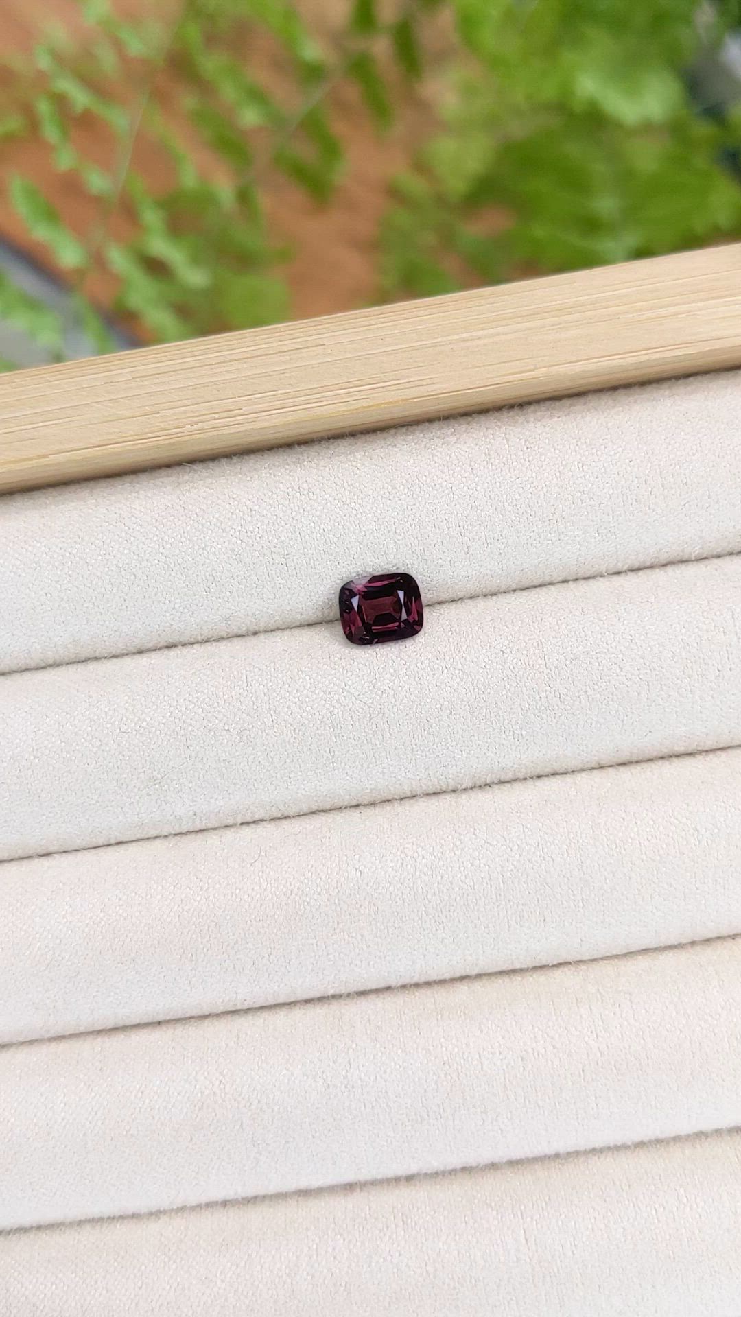 1.22 Ct. Pinkish Purple Spinel from Burma (Myanmar) Size Video