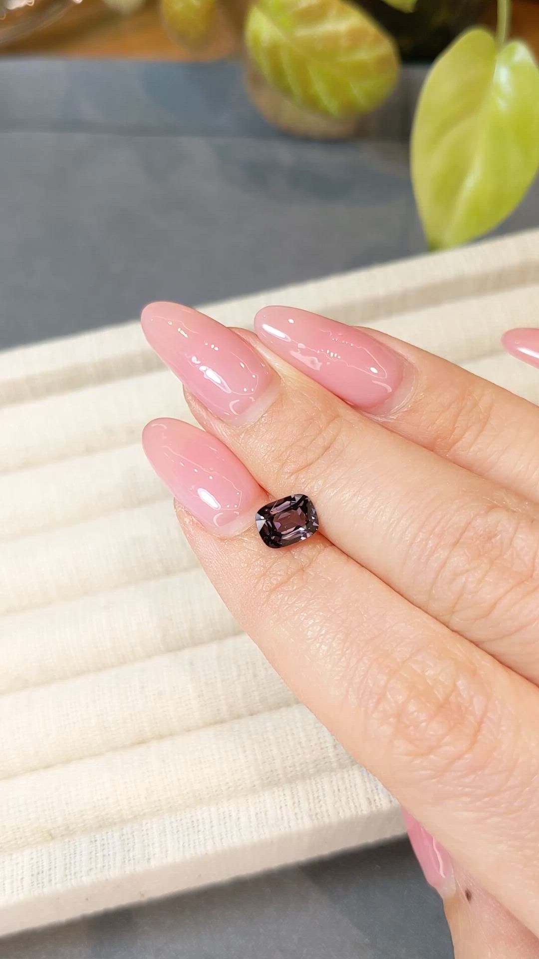 1.26 Ct. Purplish Grey Spinel from Burma (Myanmar) Size Video