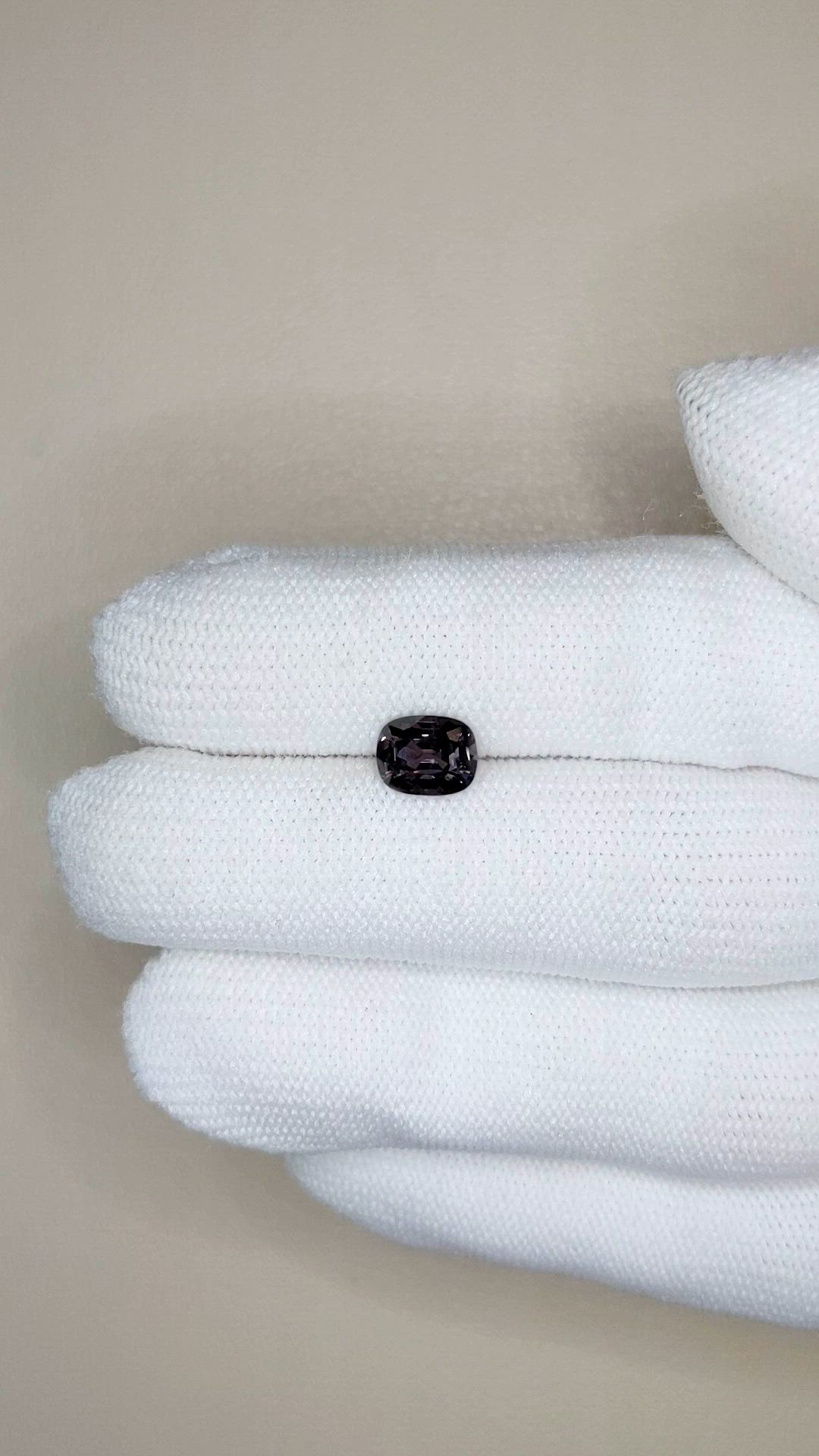 1.40 Ct. Pinkish Purple Spinel from Burma (Myanmar) Size Video