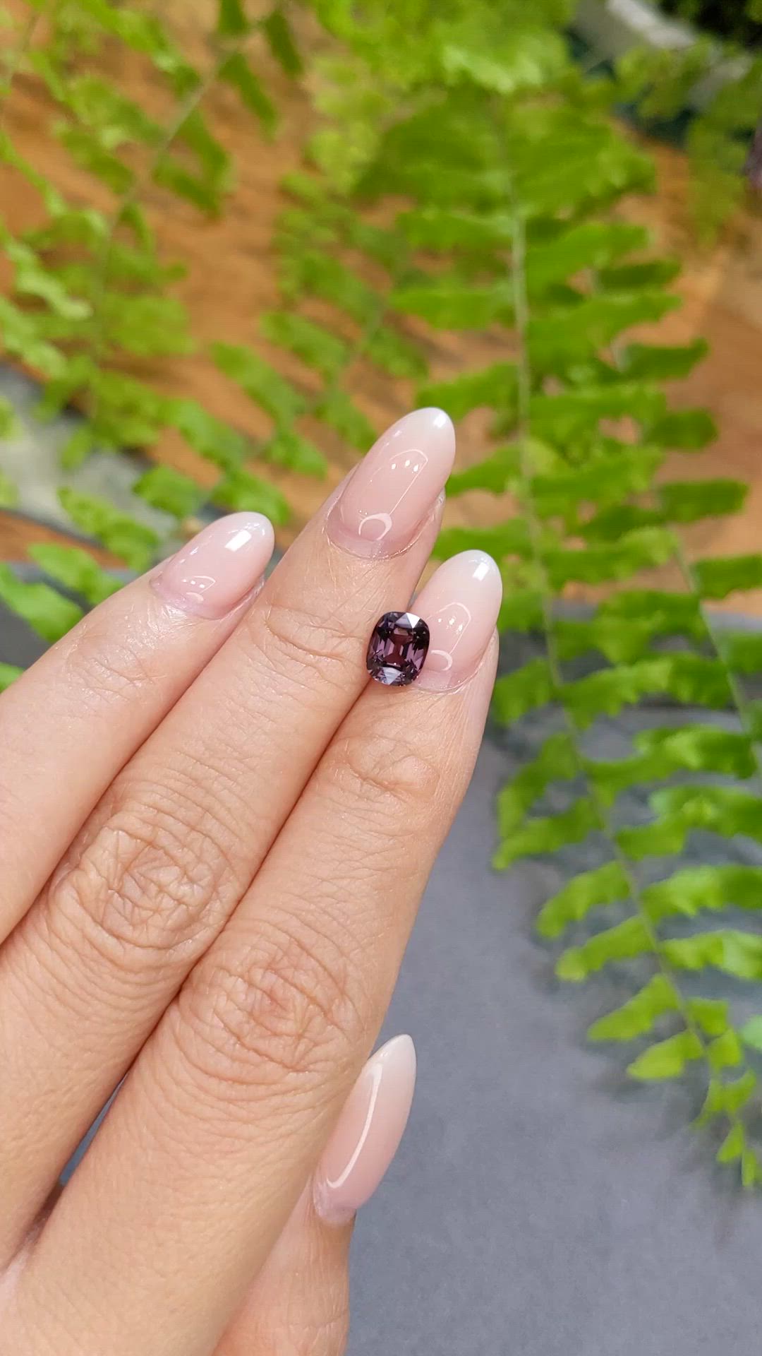 1.40 Ct. Pinkish Purple Spinel from Burma (Myanmar) Size Video