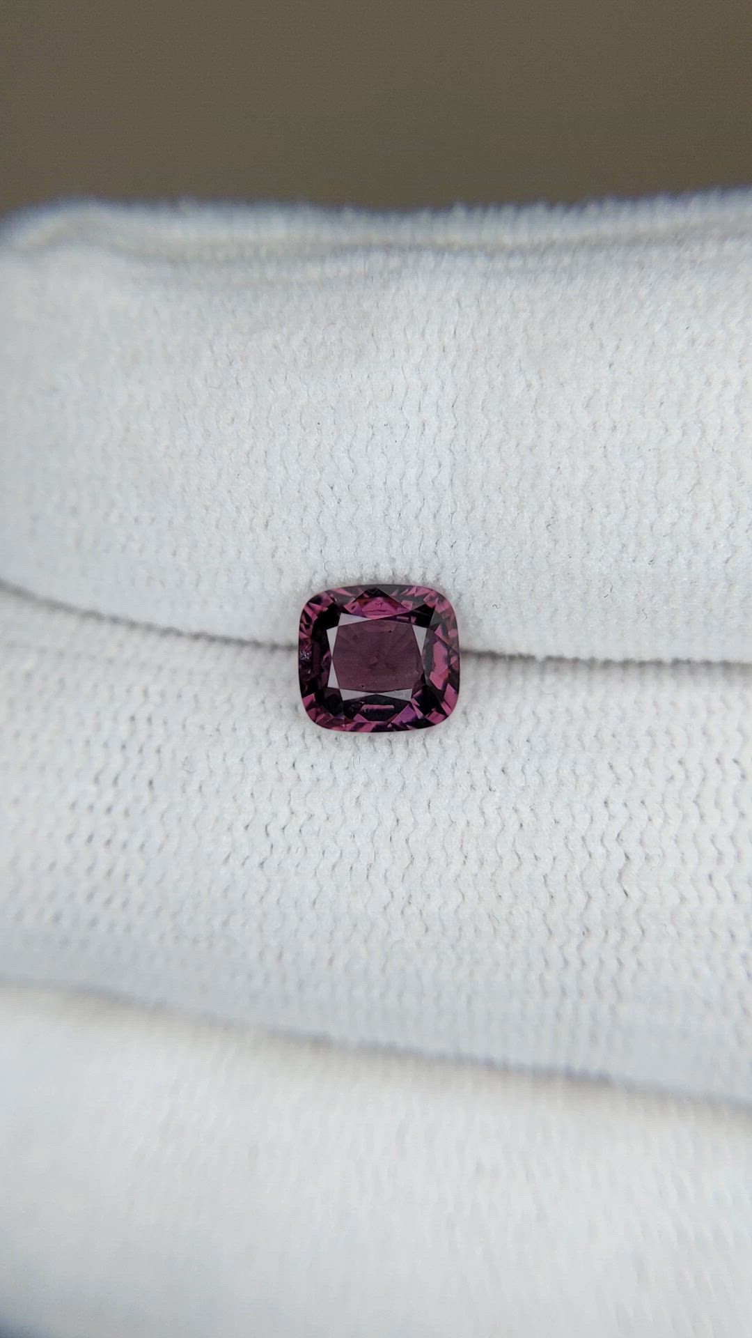 1.21 Ct. Pinkish Purple Spinel from Burma (Myanmar) Size Video