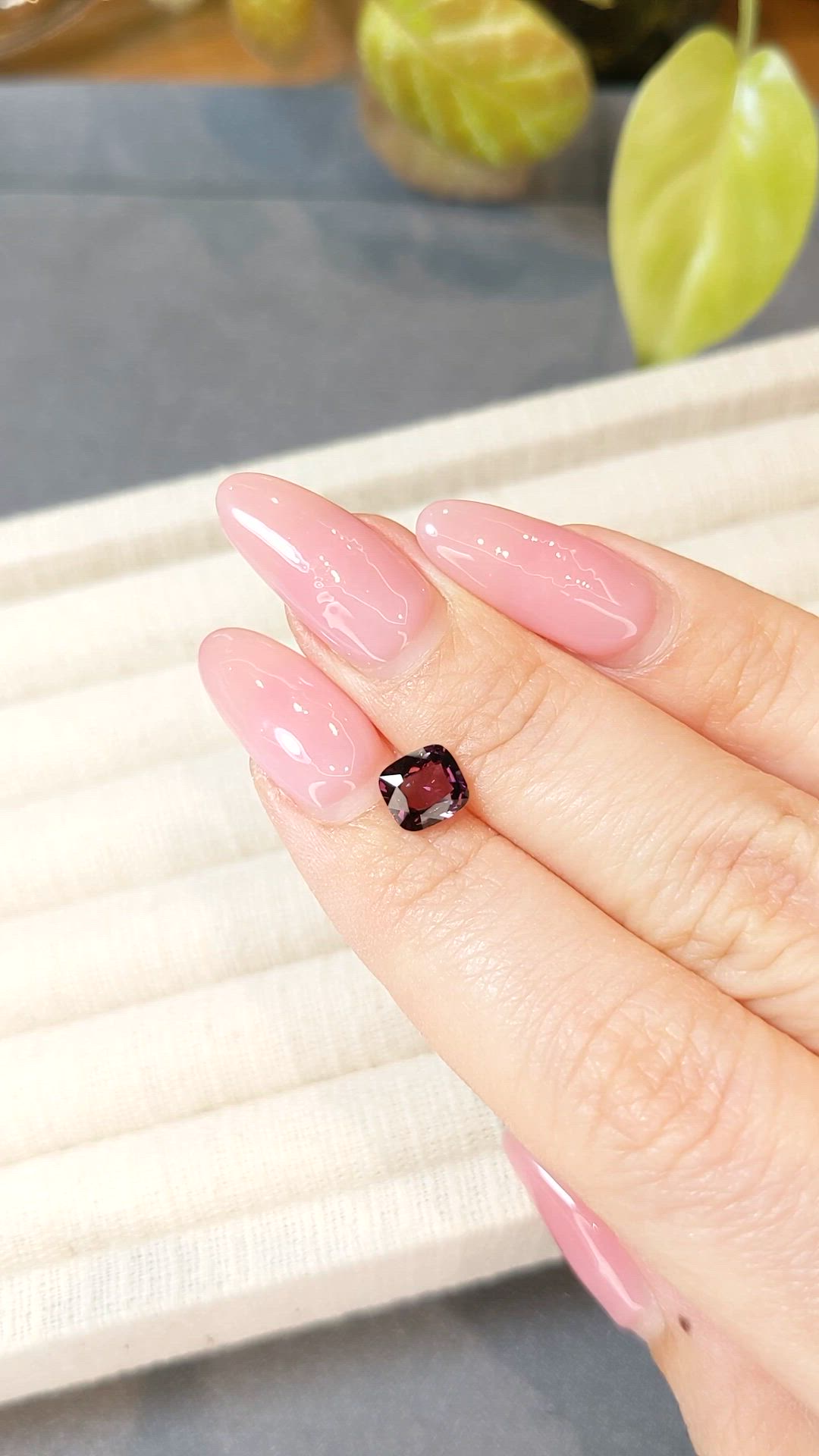 1.21 Ct. Pinkish Purple Spinel from Burma (Myanmar) Size Video